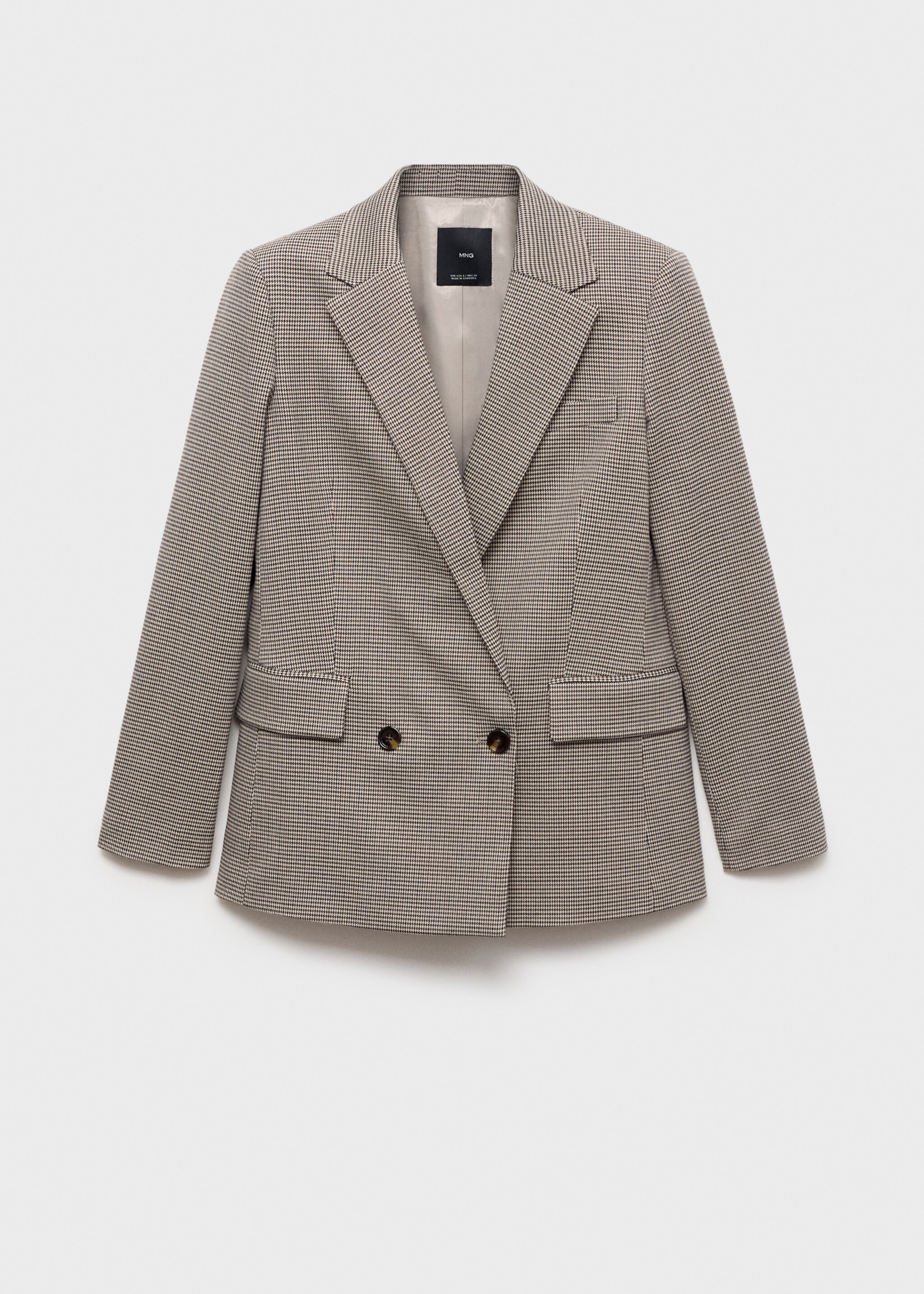 Double-breasted jacket - Article without model, Brown. Ref: 87050355-00.