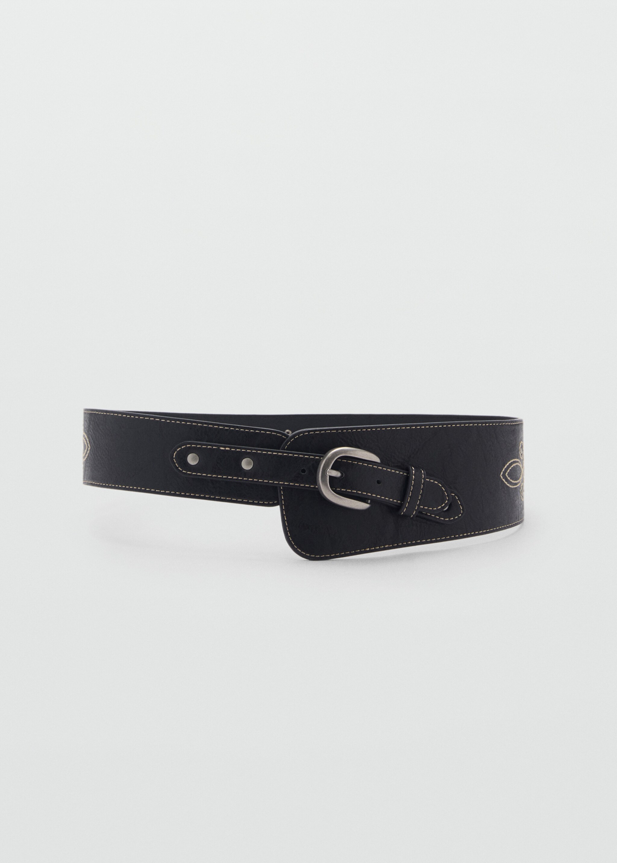 Buckle sash belt - Article without model, Black. Ref: 87050358-00.