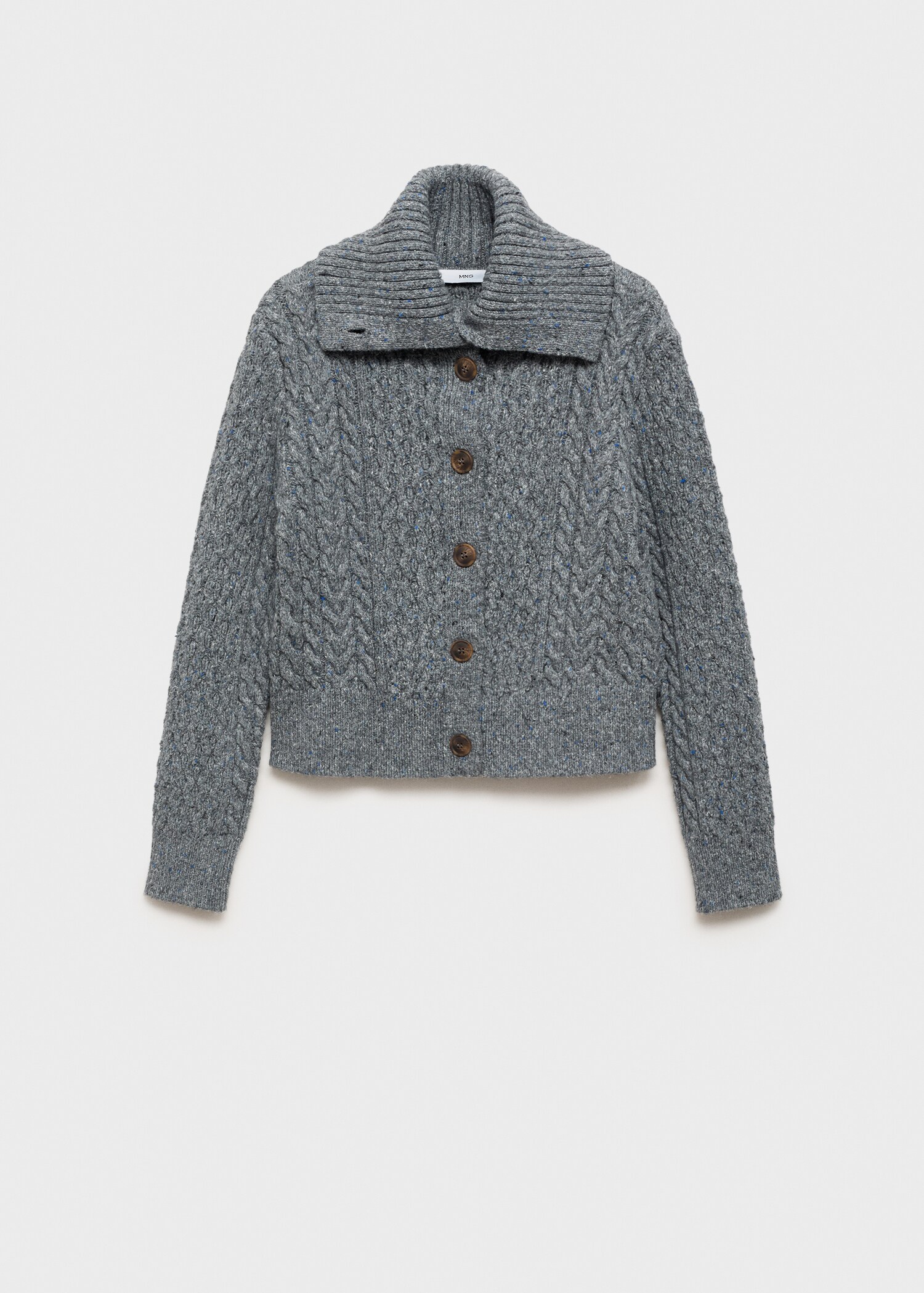 Cabled heather cardigan - Article without model