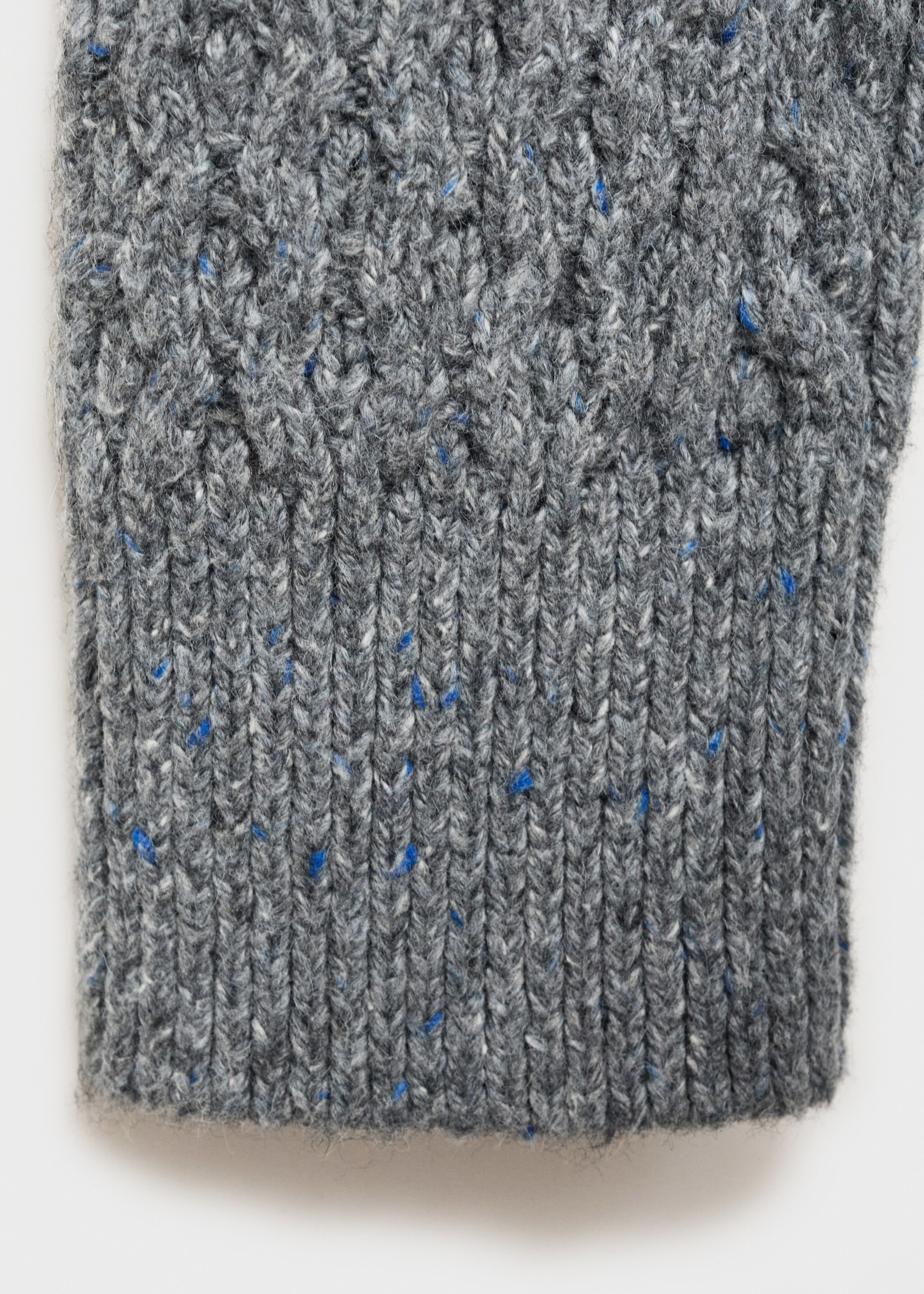 Cabled heather cardigan - Details of the article 0, Grey. Ref: 87050367-00.
