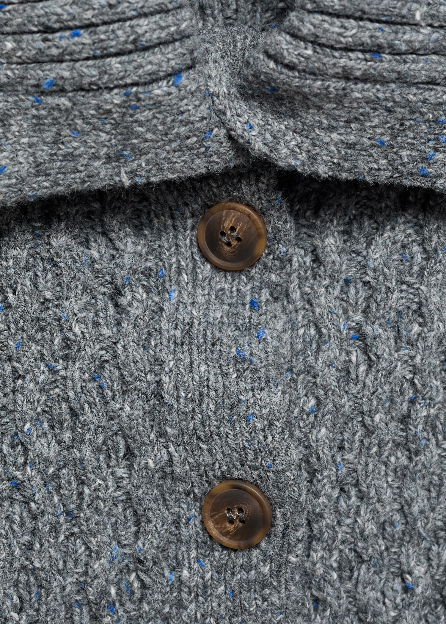 Cabled heather cardigan - Details of the article 8