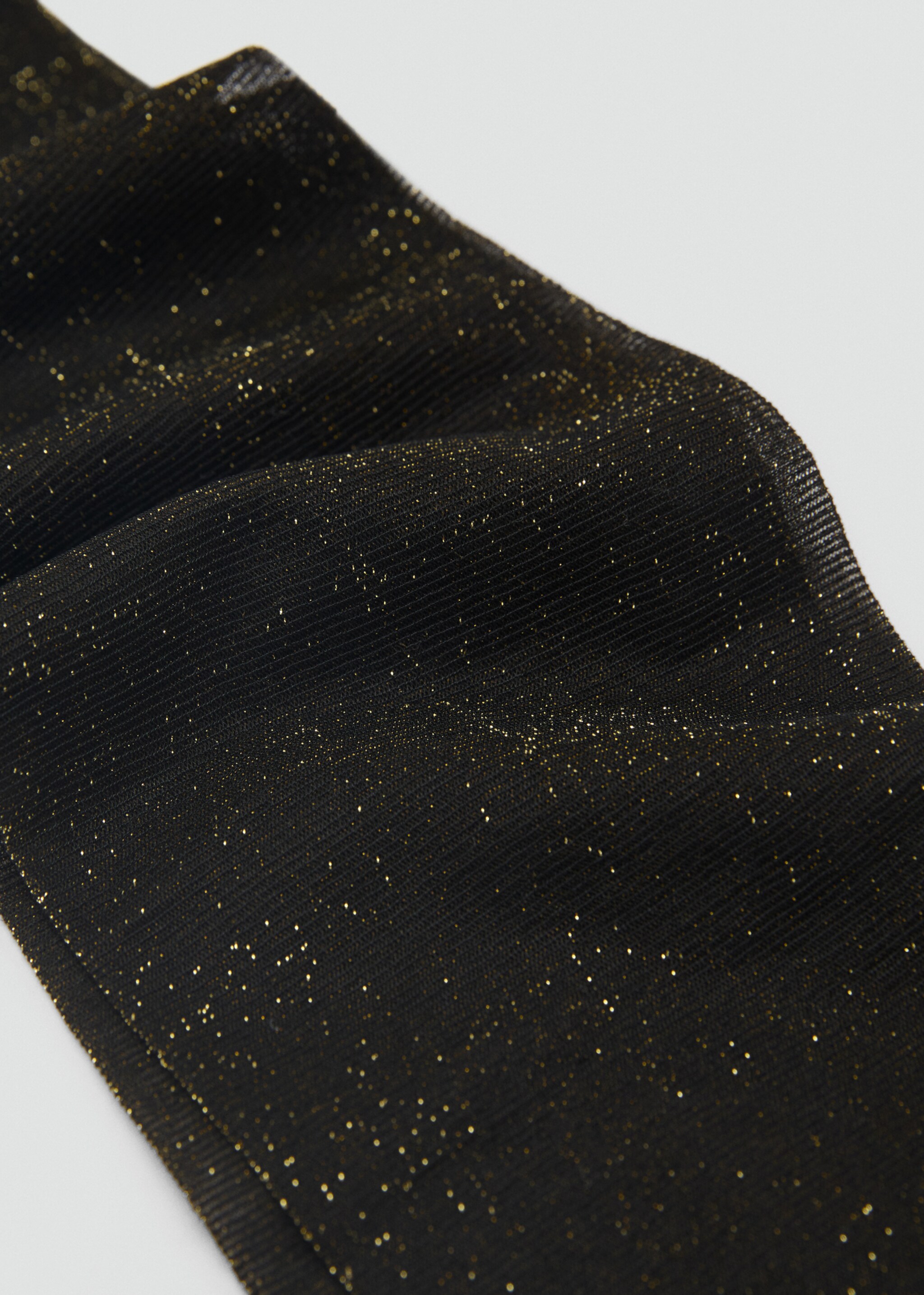 Lurex detail stockings - Medium plane, Gold. Ref: 87050382-00.