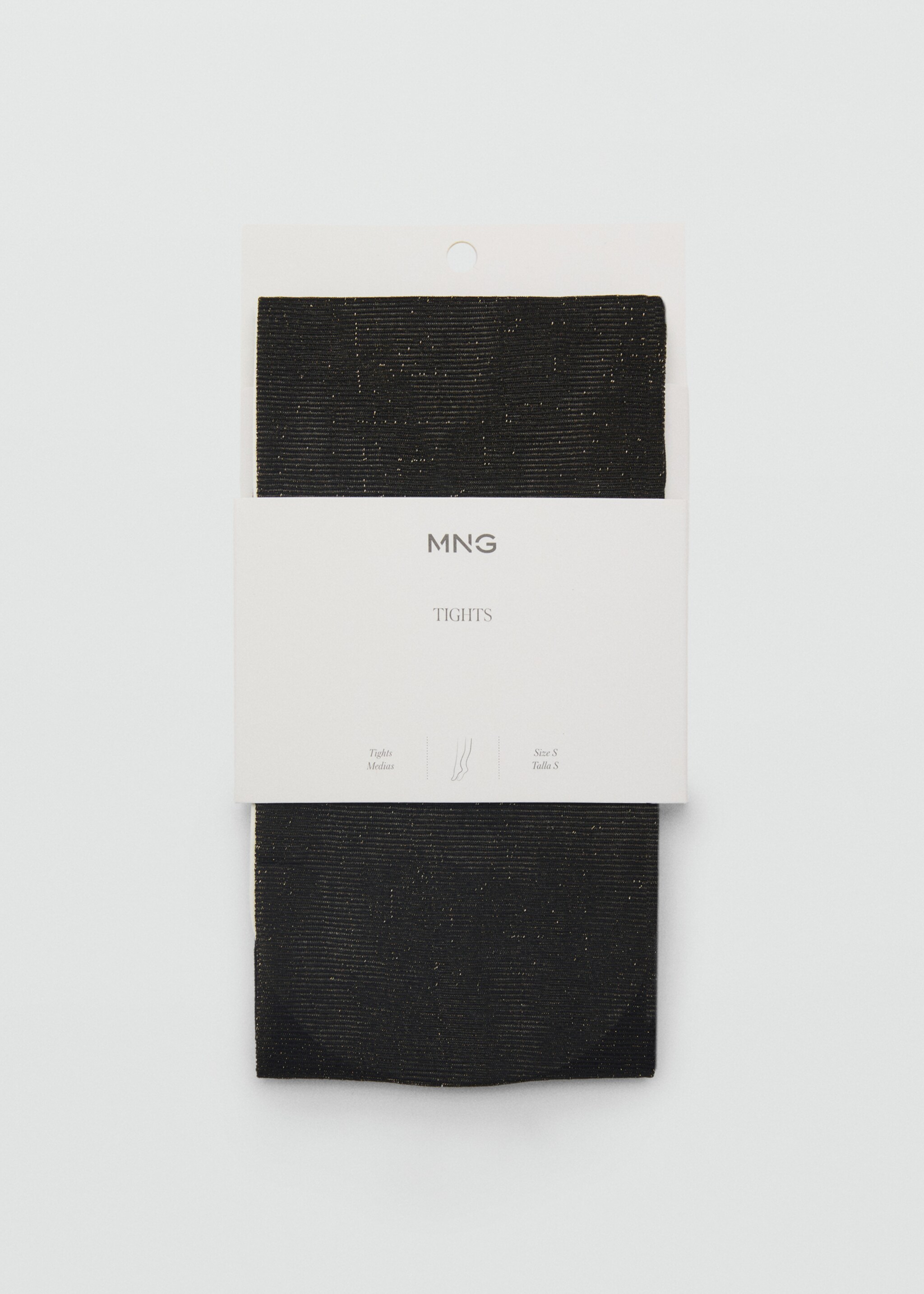 Lurex detail stockings - Details of the article 2, Gold. Ref: 87050382-00.