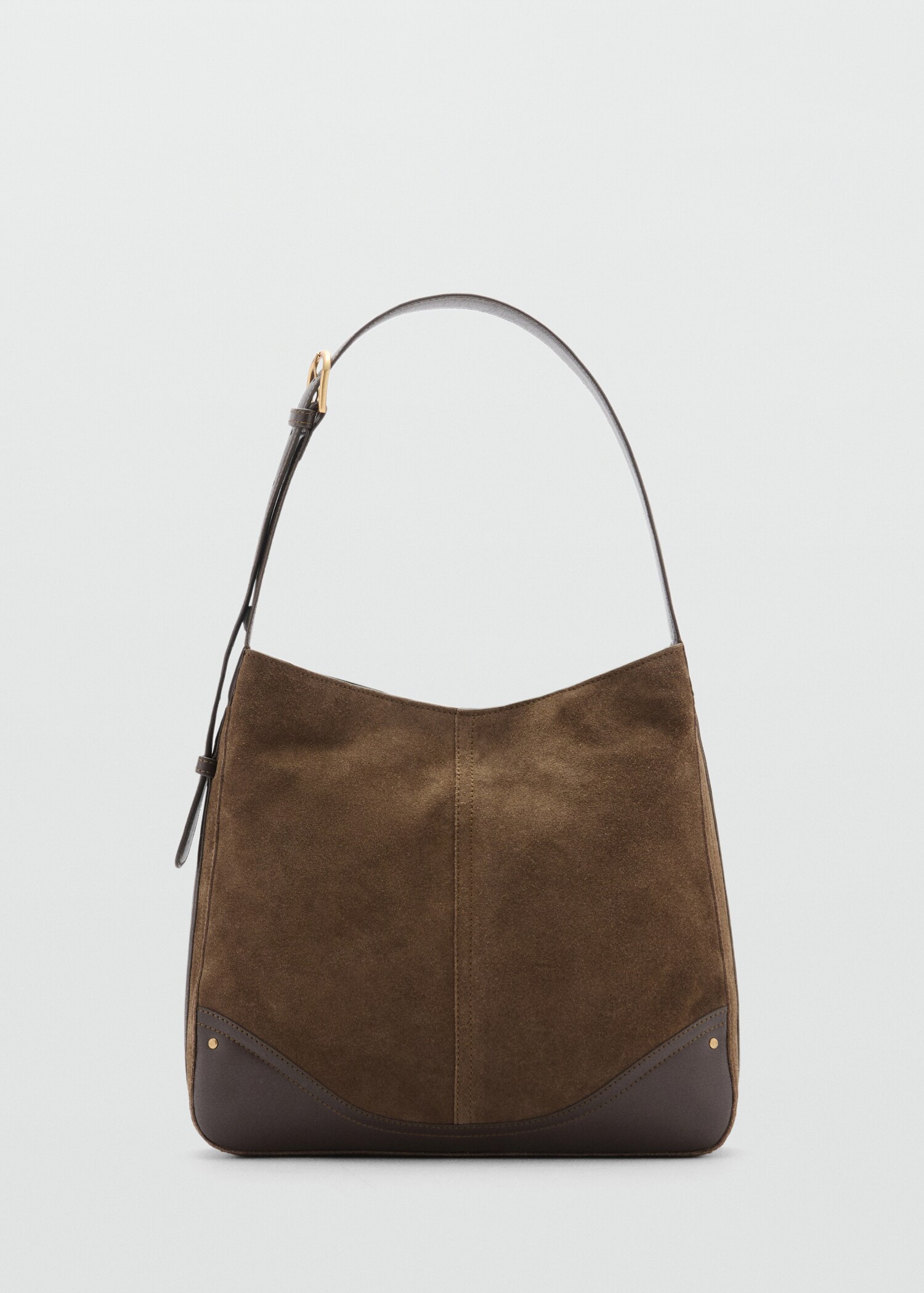 100% split leather bag with buckle - Article without model