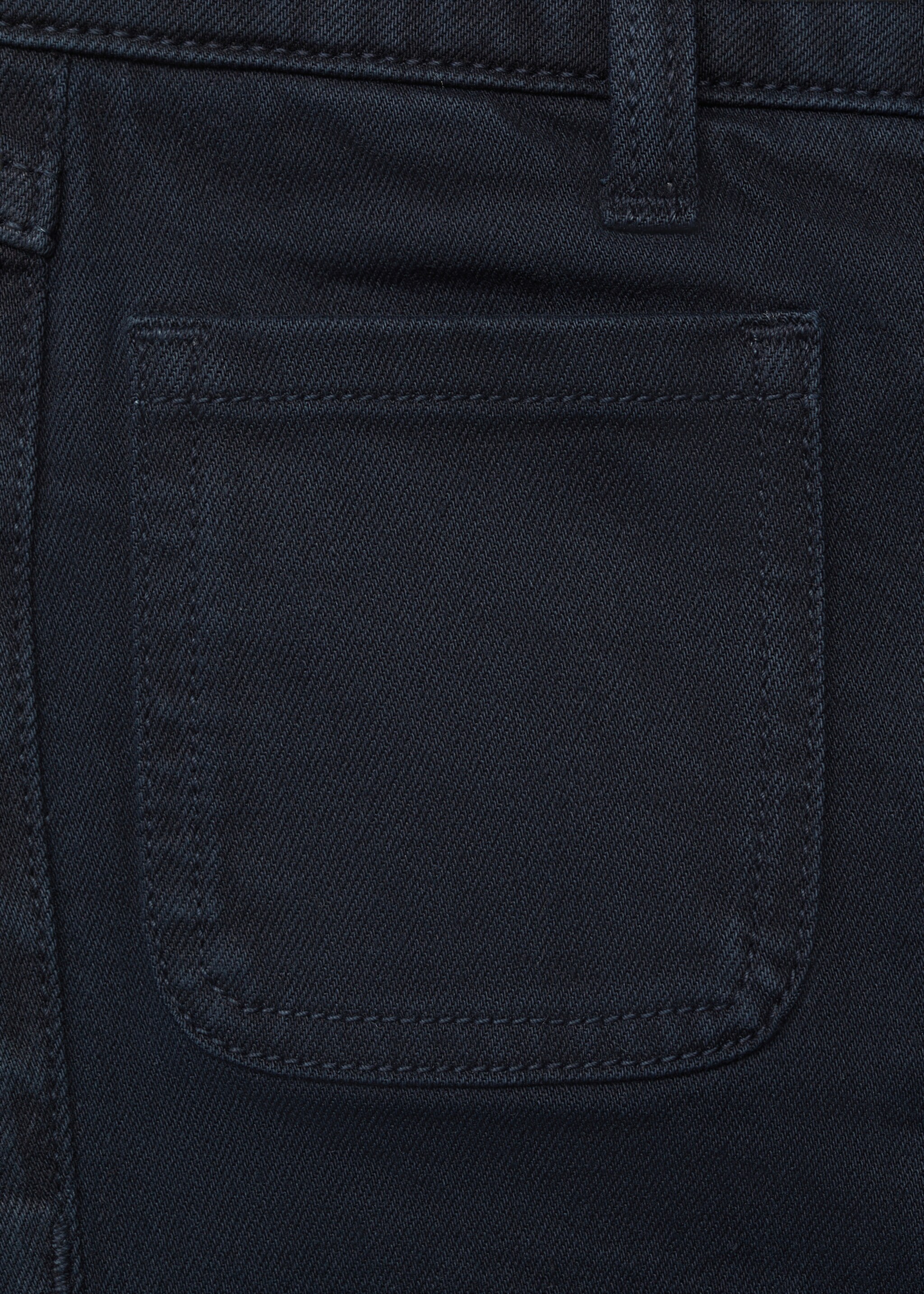 Flared jeans with pocket - Details of the article 8, Dark Navy. Ref: 87050422-00.