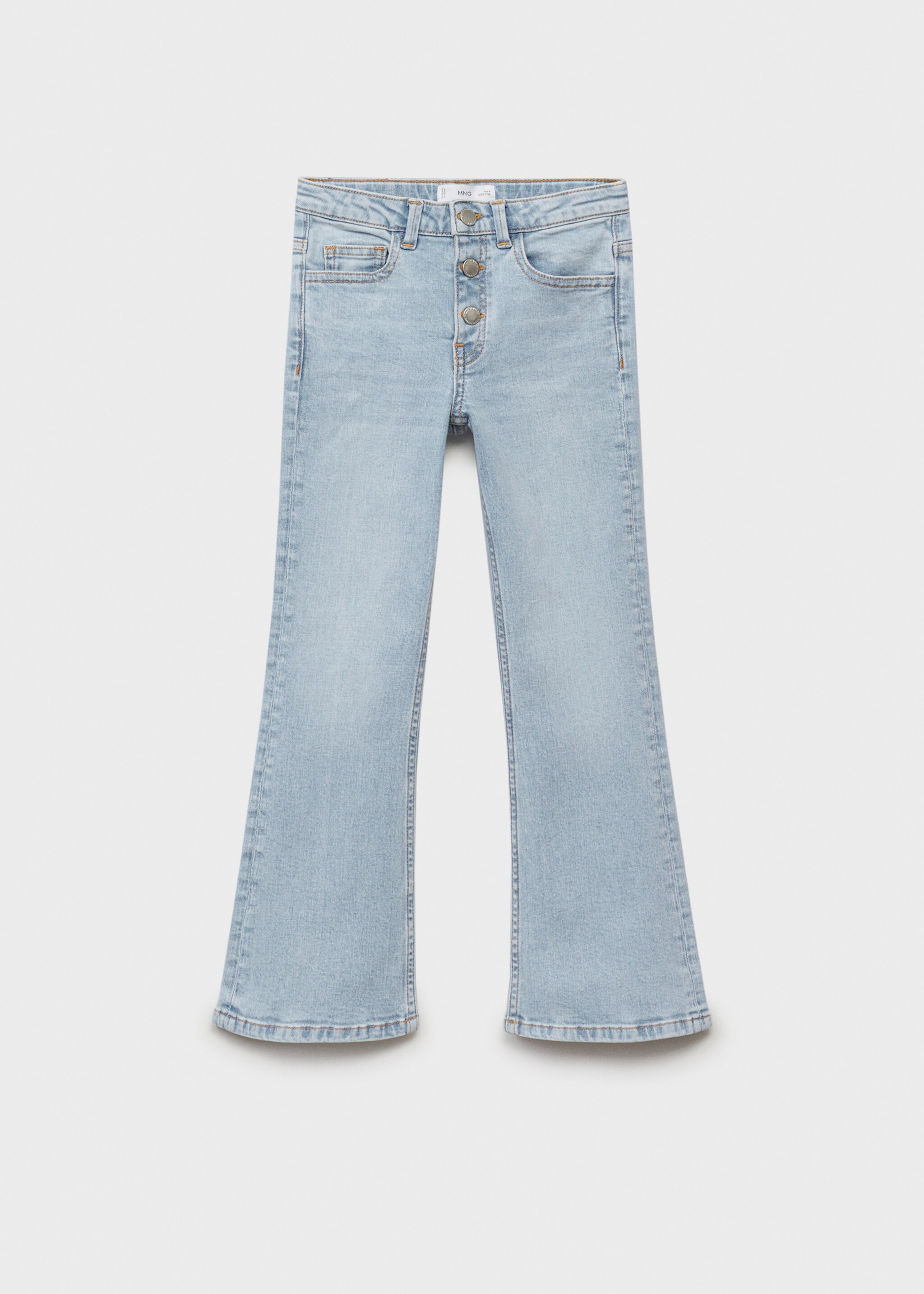 Buttons flare jeans - Article without model, Light Blue. Ref: 87050423-00.
