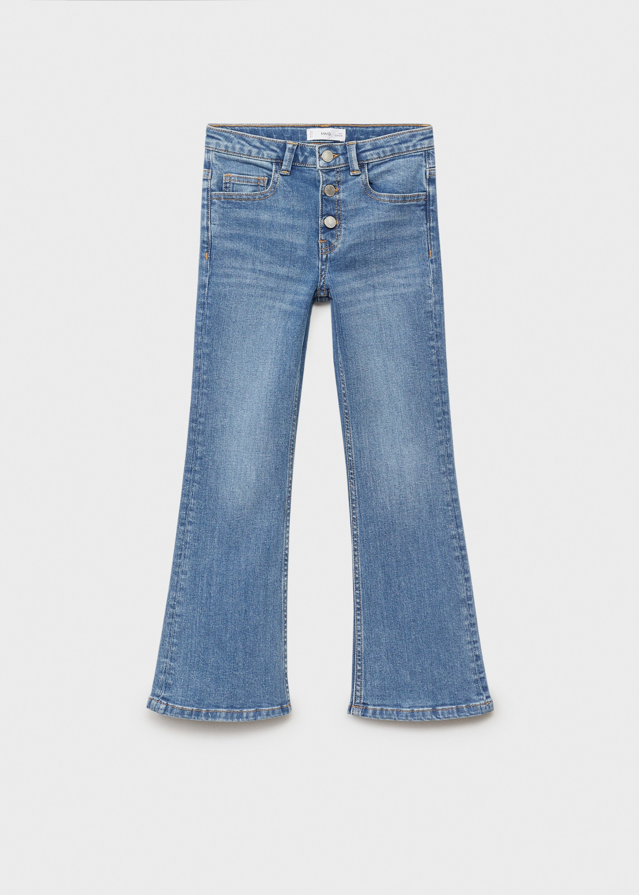 Jeans flare botones - Artículo sin modelo, Azul medio. Ref: 87050423-00.