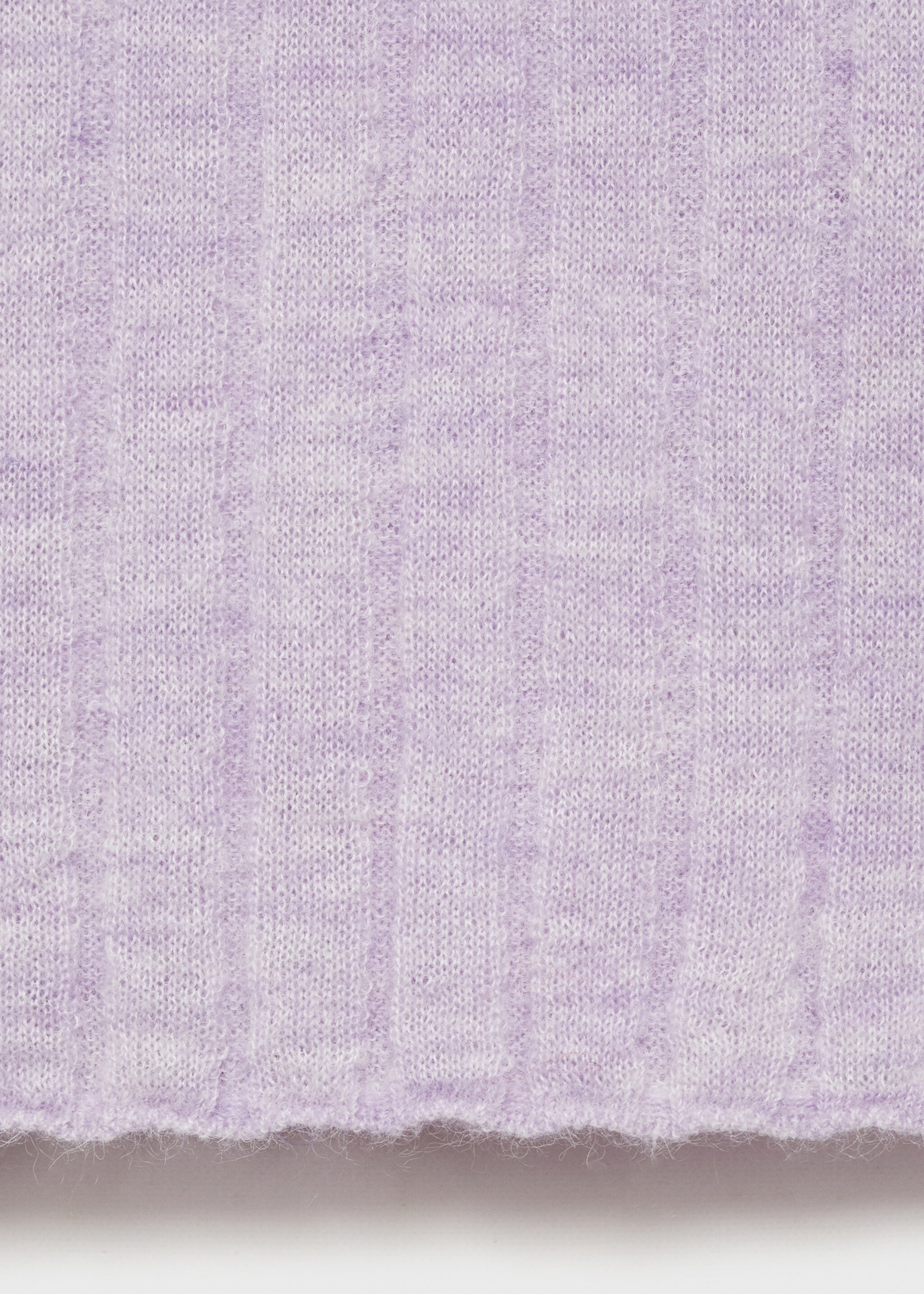 Ribbstickad tröja rund ringning - Detaljer om artikeln 0, Ljus/ pastell lila. Ref: 87050426-00.