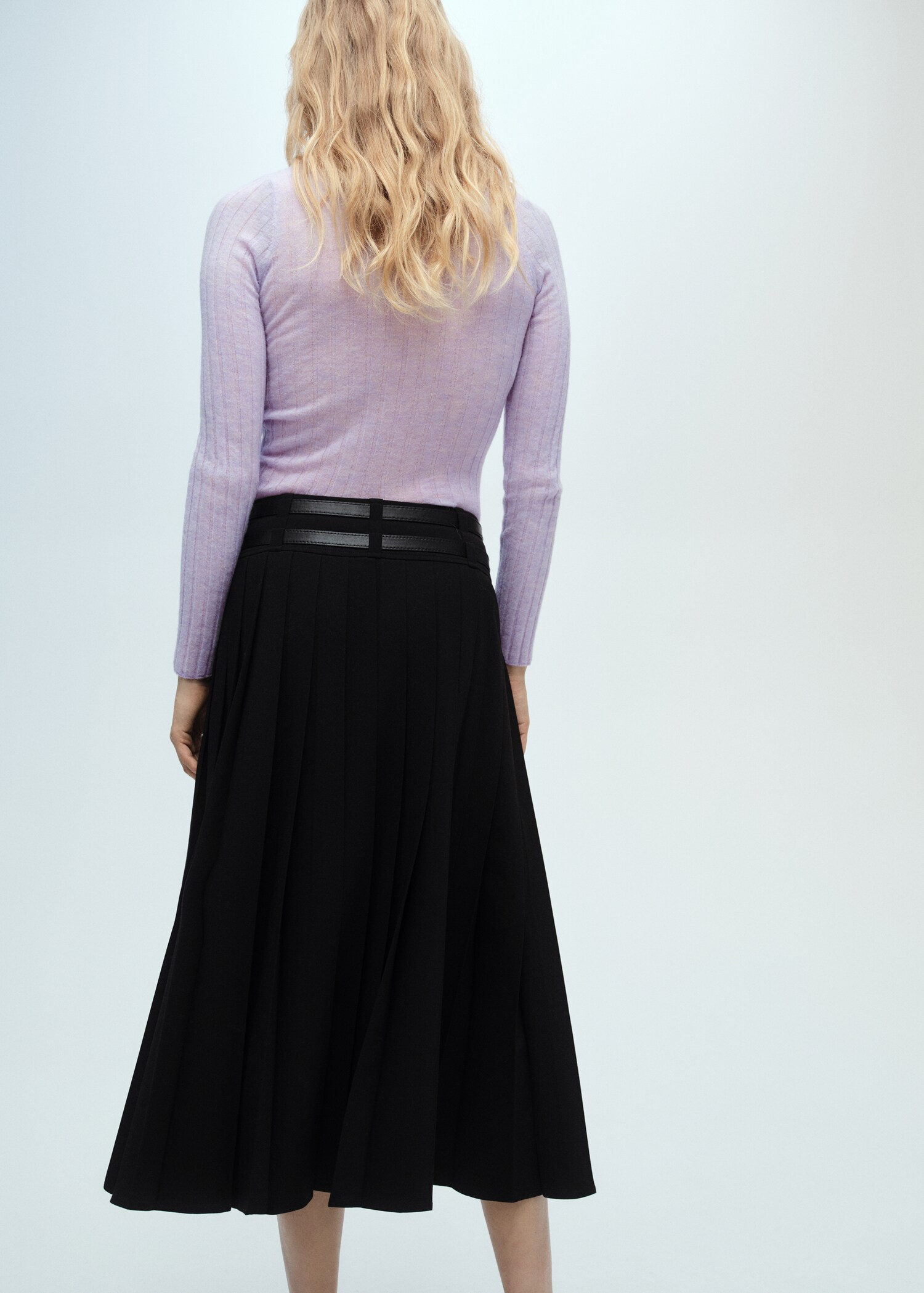 Pull-over maille côtelée col rond - Verso de l’article