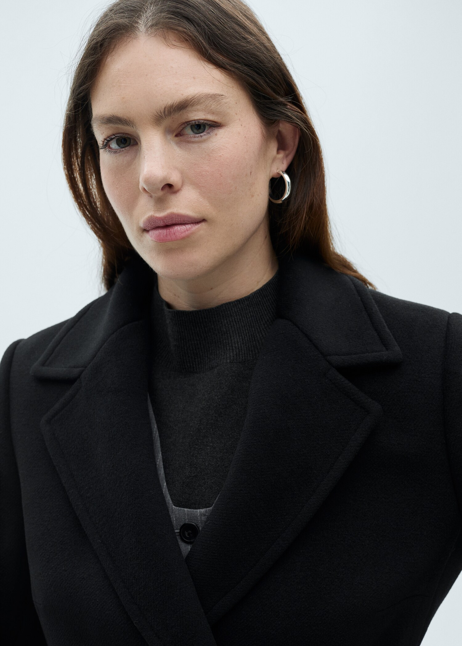 Double-breasted midi wool coat - Details of the article 4