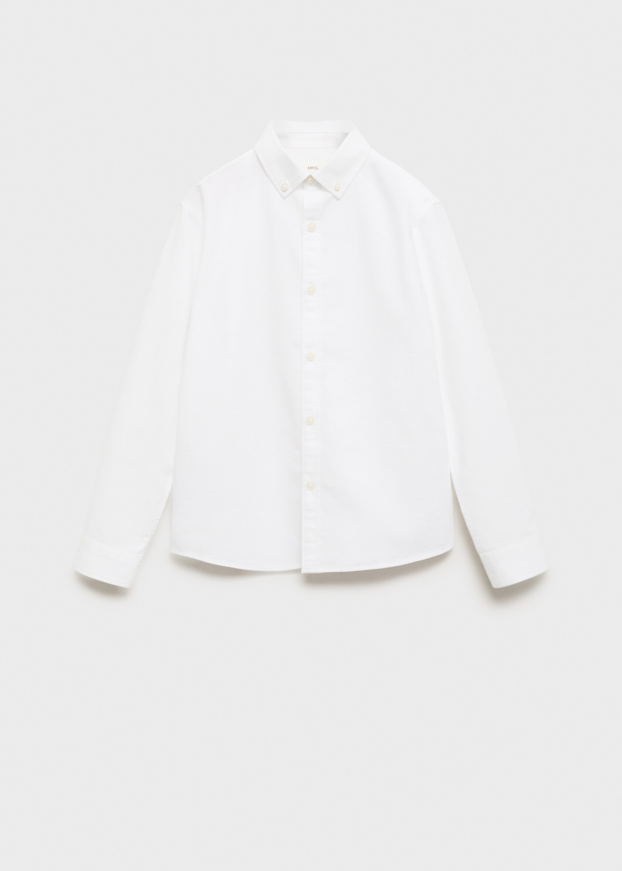 100% cotton Oxford shirt - Article without model, White. Ref: 87050431-00.
