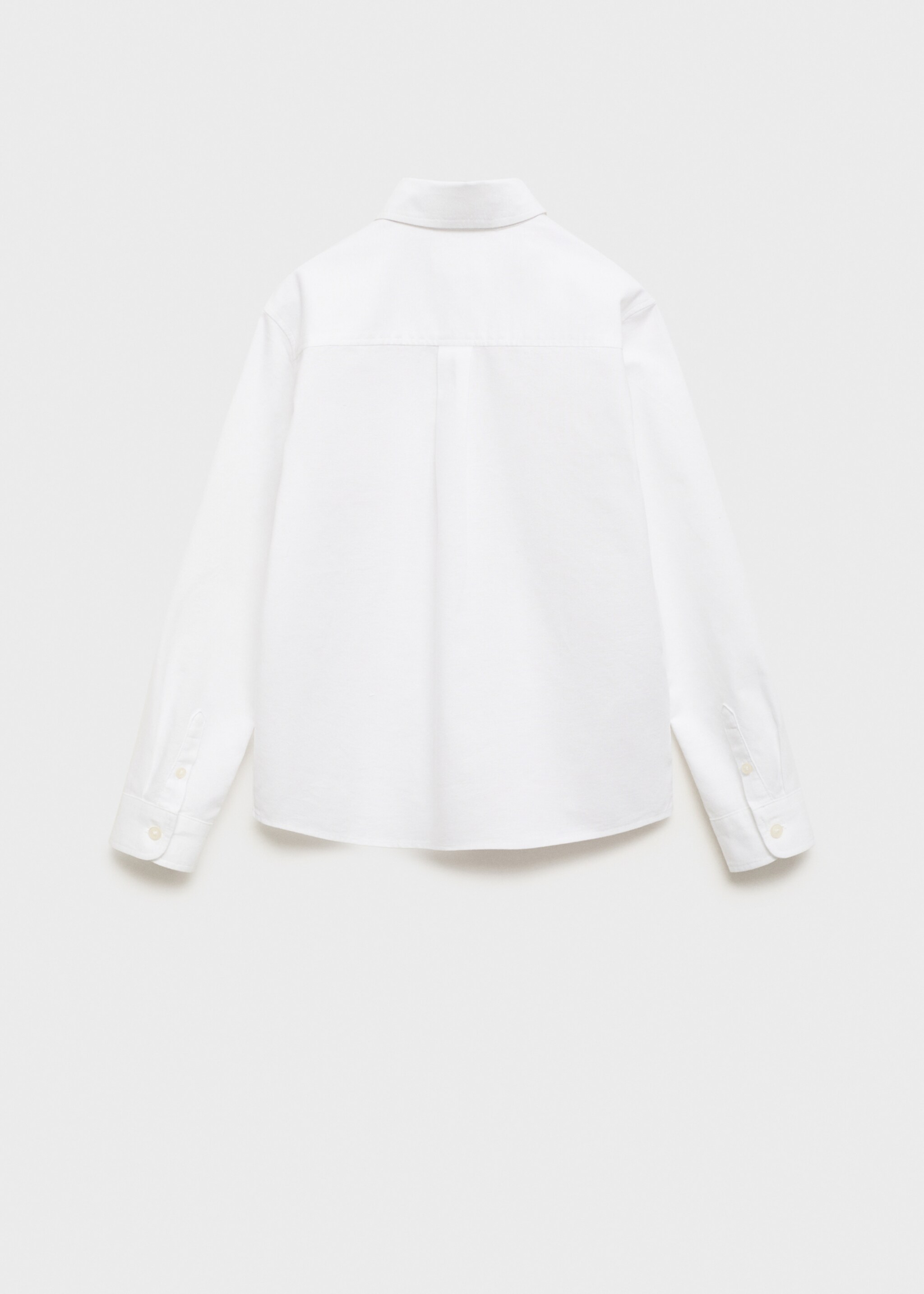 100% cotton Oxford shirt - Reverse of the article, White. Ref: 87050431-00.