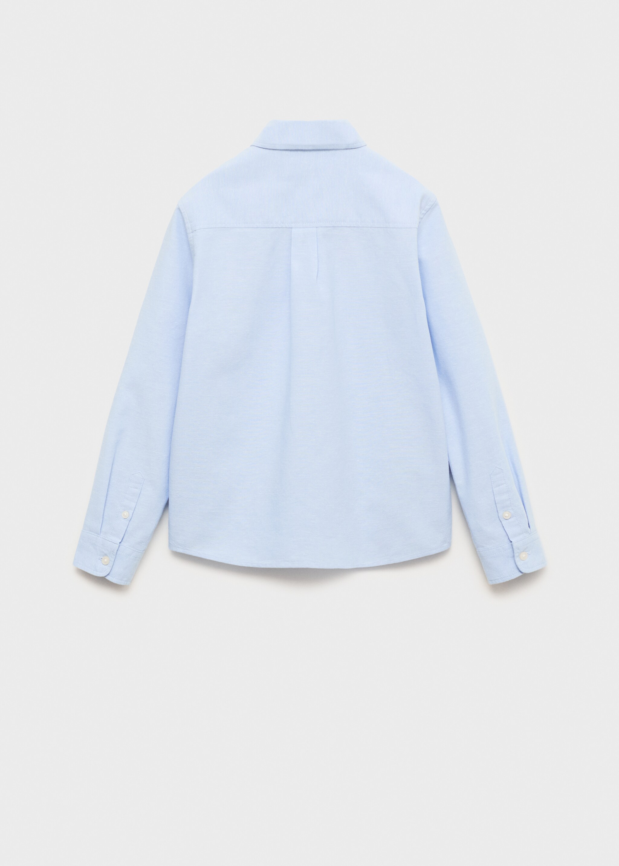 Camisa Òxford 100% cotó - Revers de l'article, Blau cel. Ref: 87050431-00.