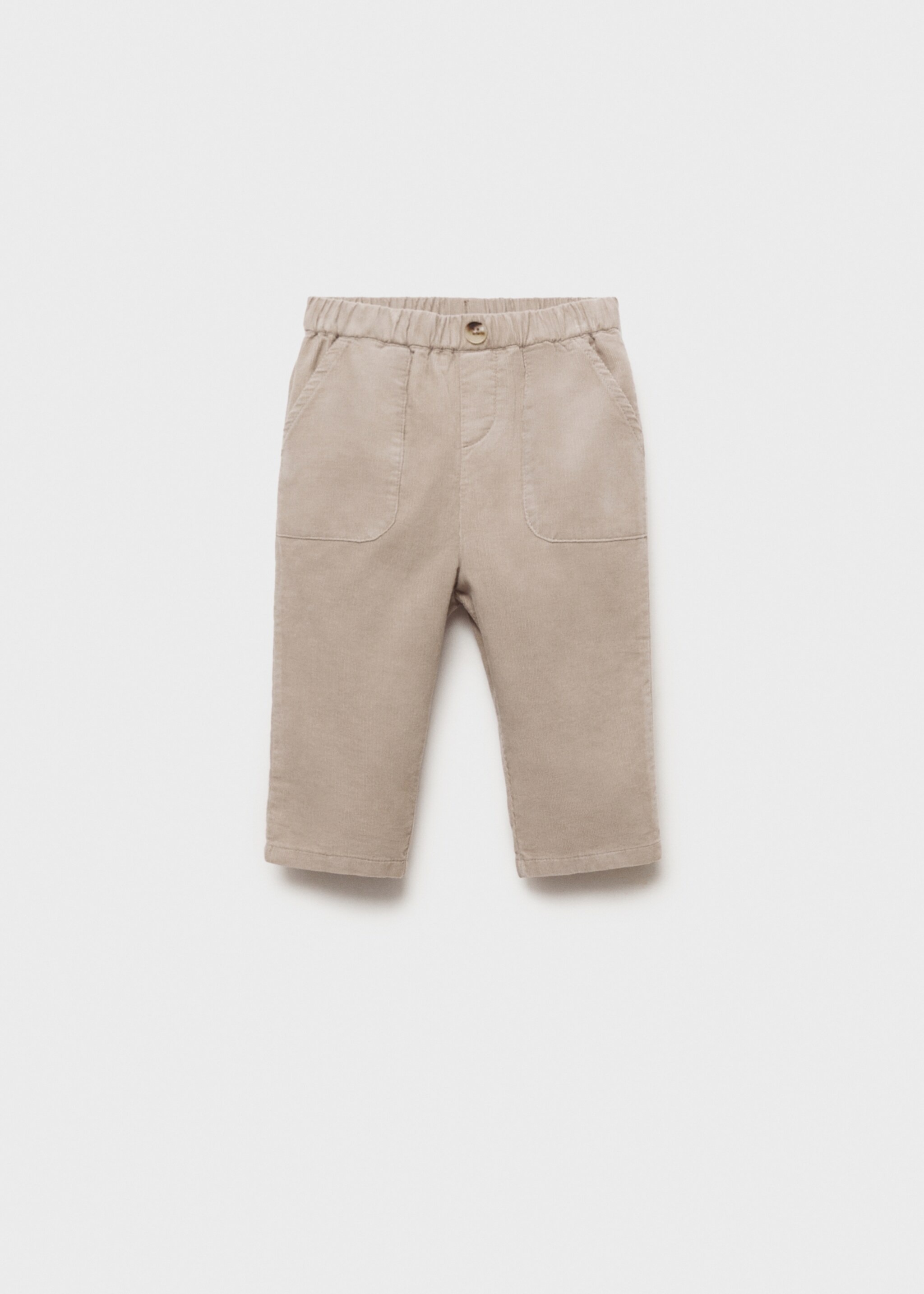 Hose aus Baumwoll-Kordsamt - Artikel ohne Model, Mittelbraun. Ref: 87050441-00.