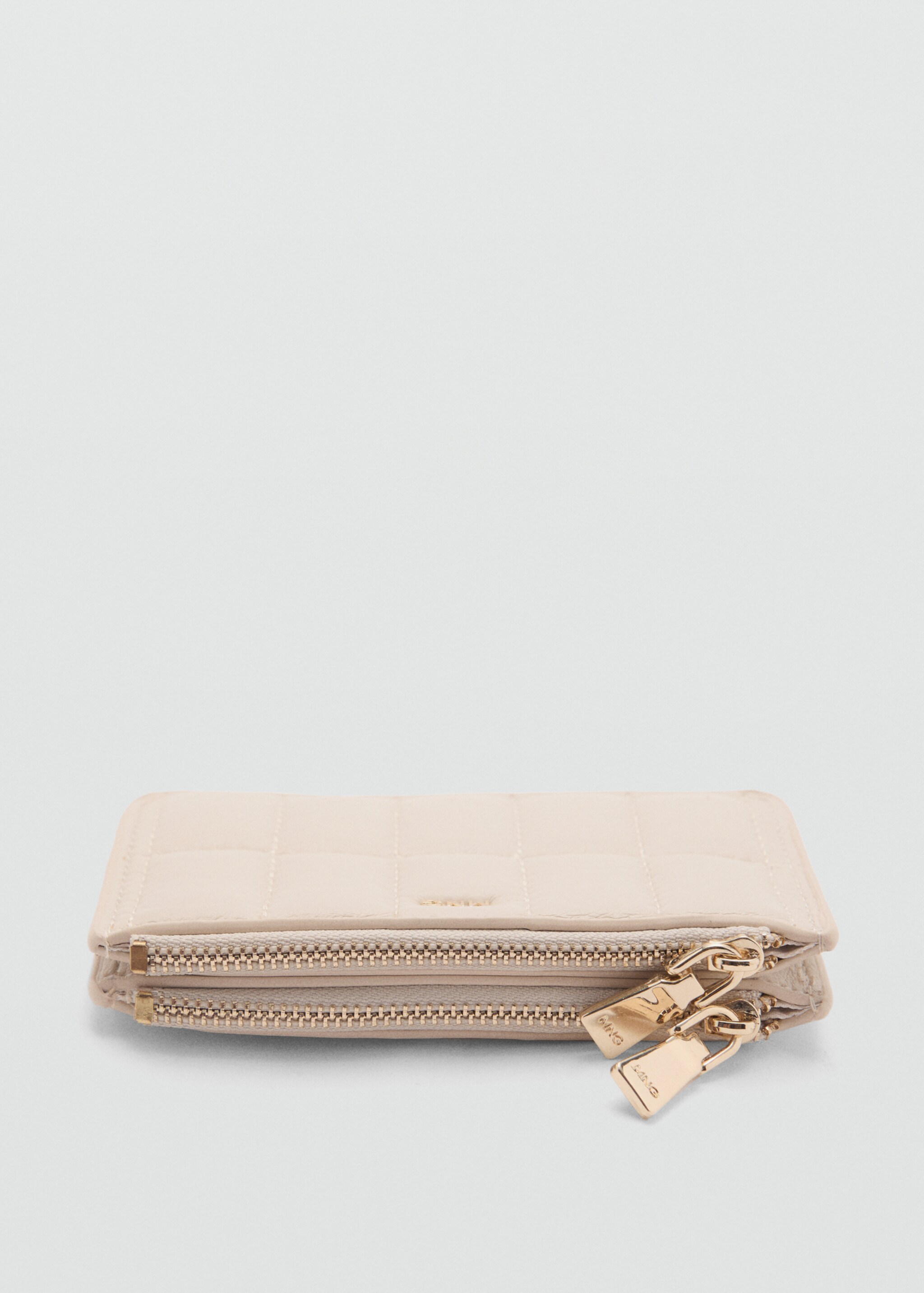 Quilted purse with double pocket - Details of the article 1, Off White. Ref: 87050442-00.