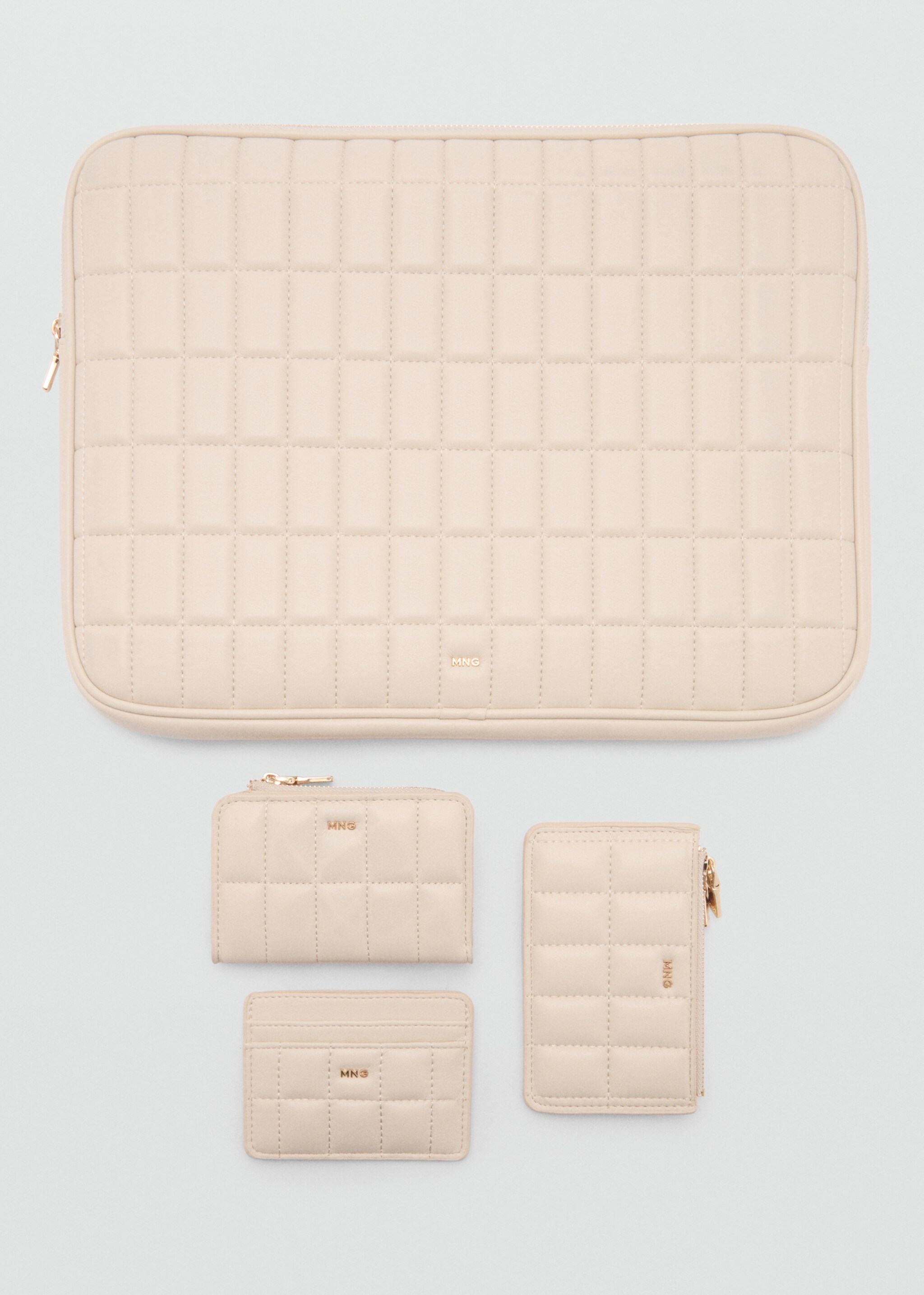 Quilted purse with double pocket - Details of the article 3, Off White. Ref: 87050442-00.