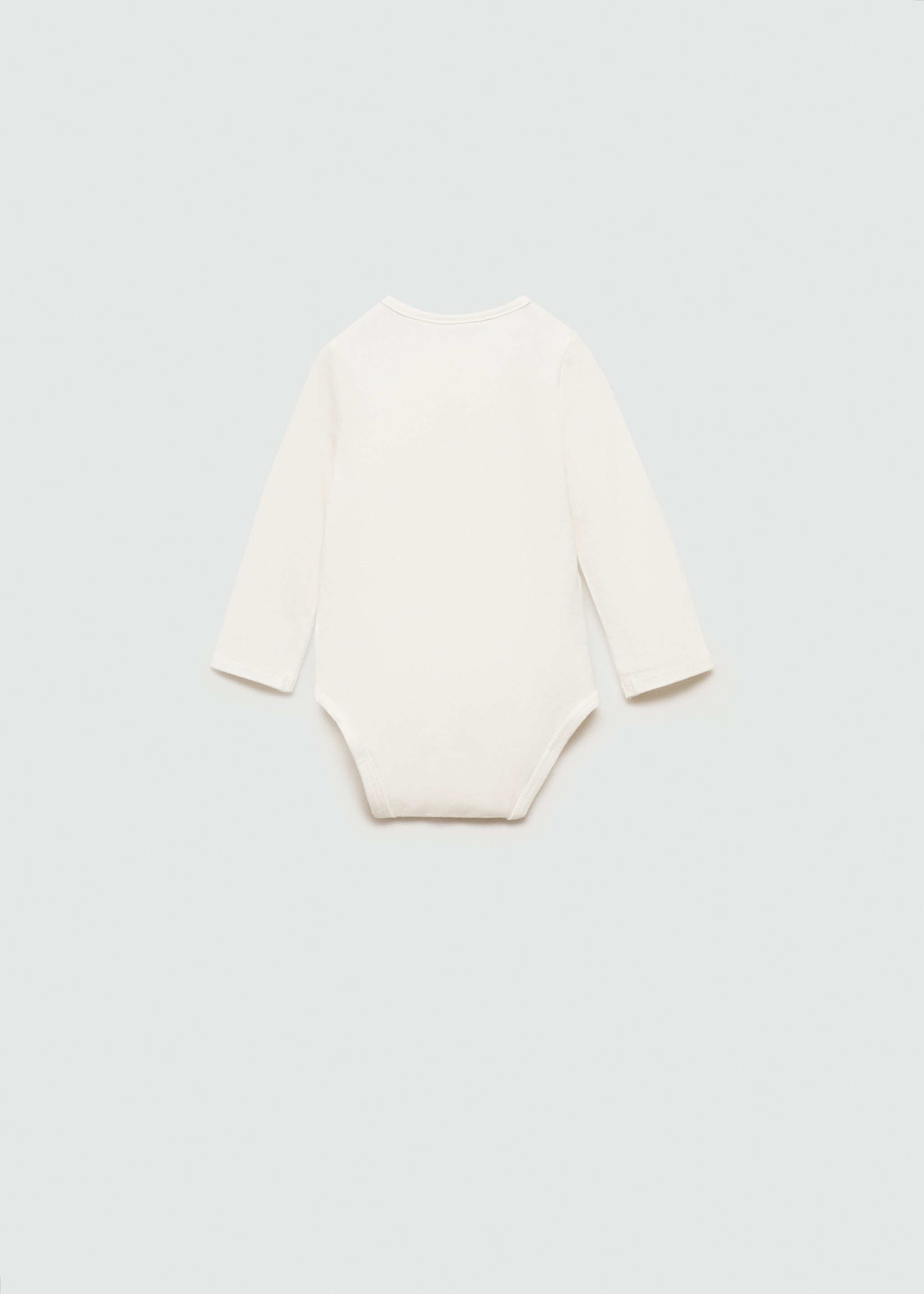 Geknöpfter Baumwoll-Body - Rückseite des Artikels, Cremeweiß. Ref: 87050449-00.