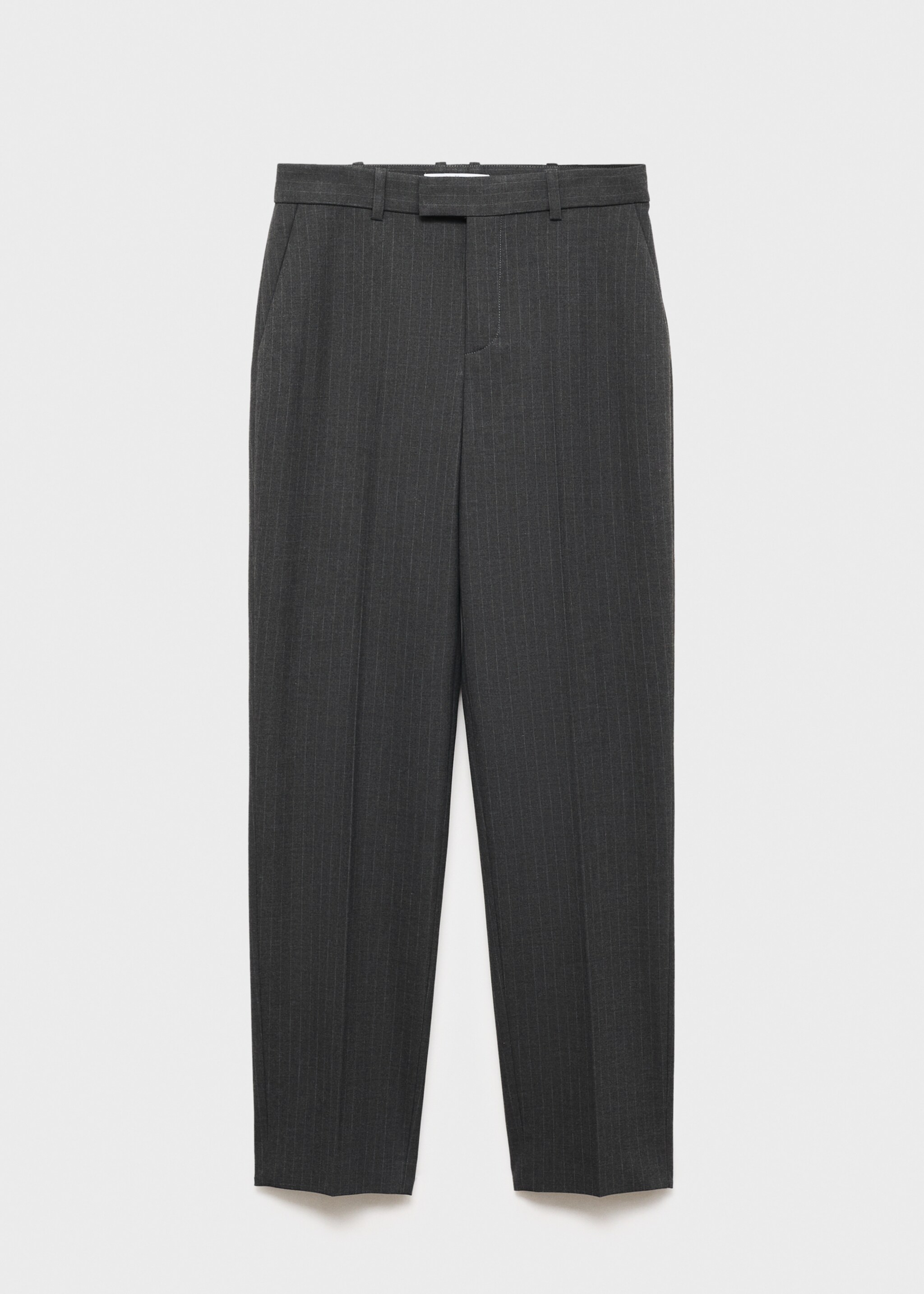 Pinstripe suit trousers - Article without model, Dark Heather Grey. Ref: 87050451-00.