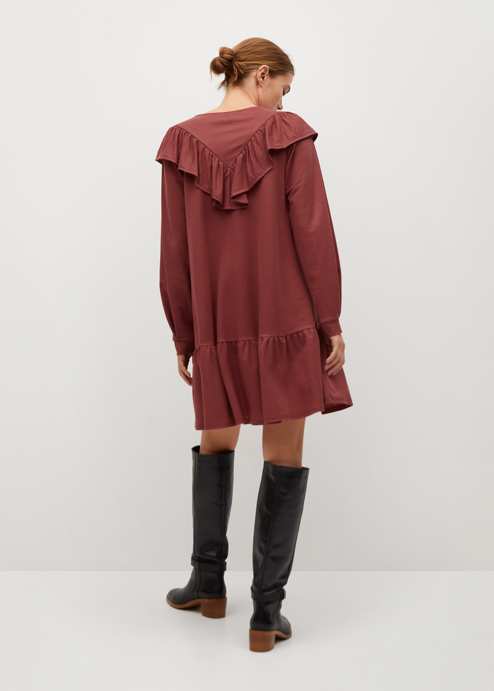 Vestido fluido volante - Reverso del artículo