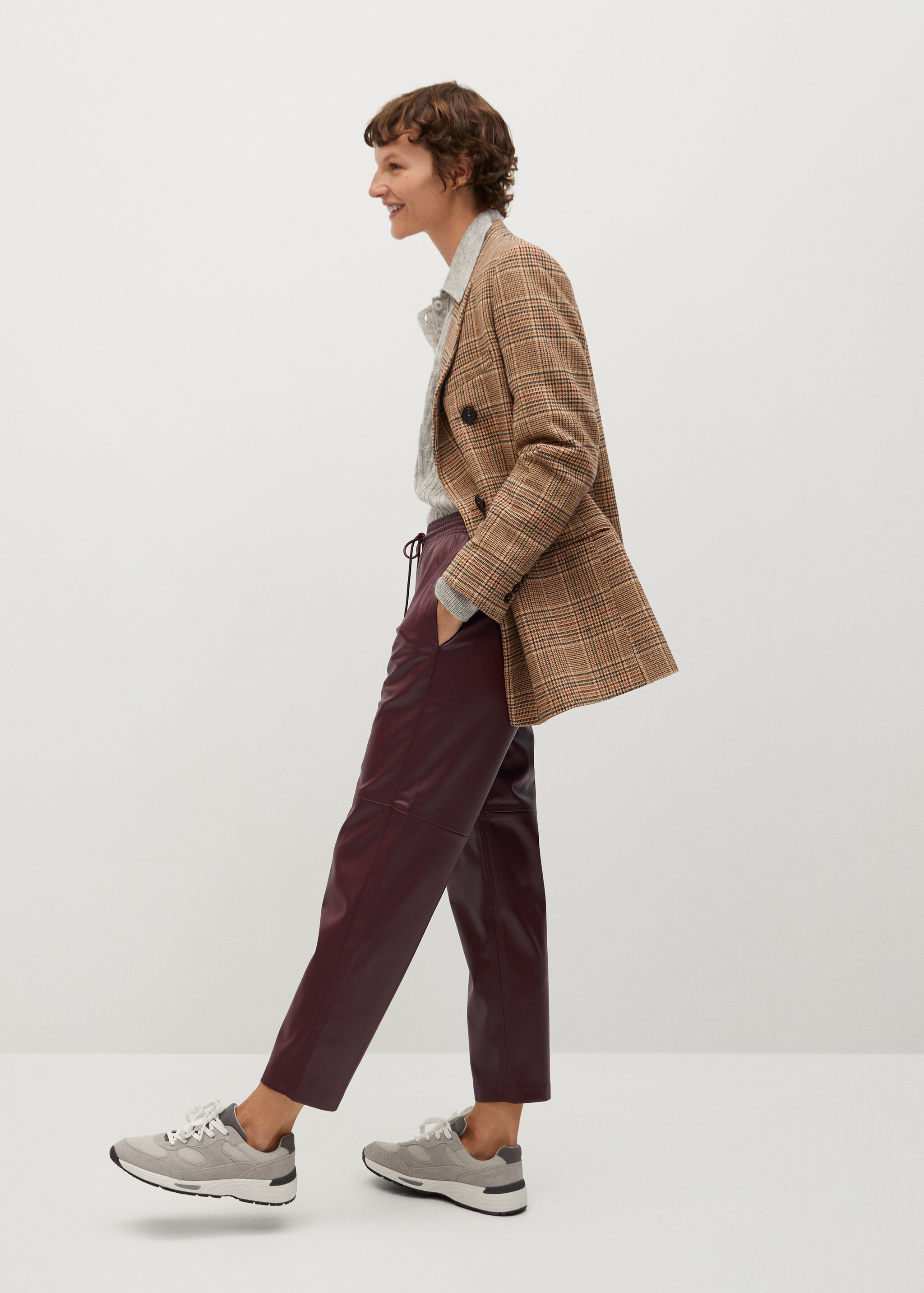 Pantalón cintura elástica efecto piel - Detalle del artículo 2