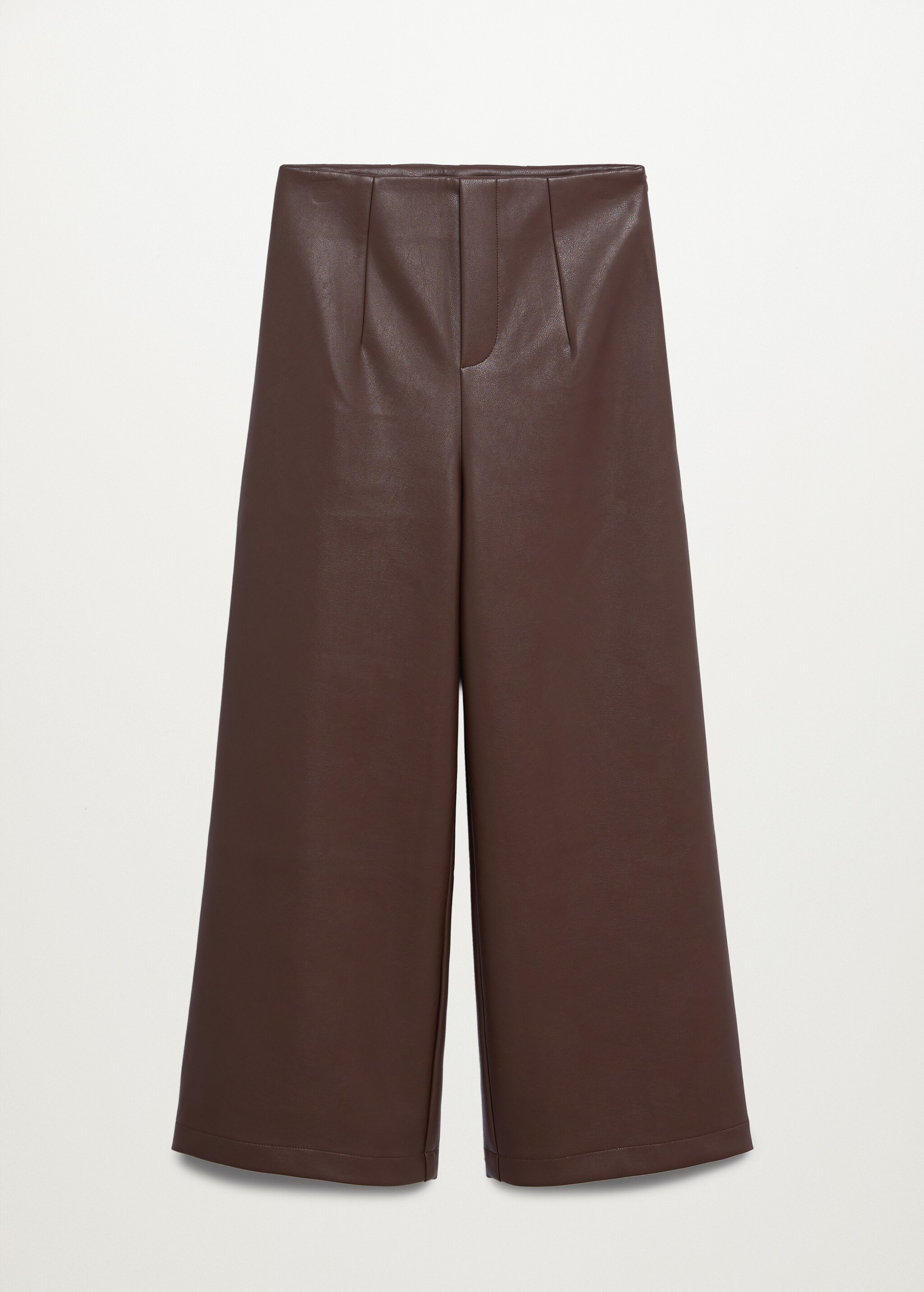 Faux-leather culotte trousers - Article without model