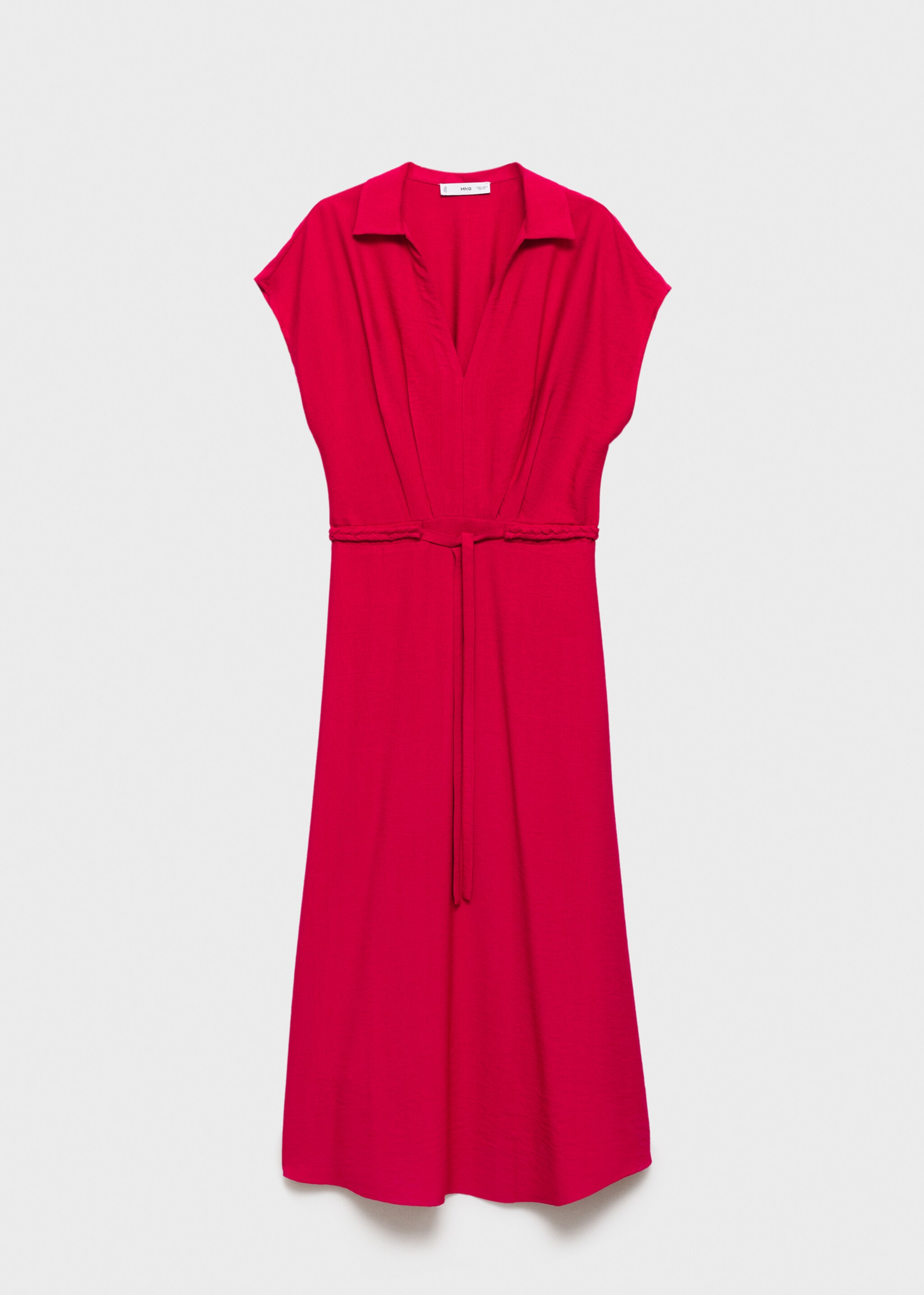 Cotton dress with dart detail - Article without model, Red. Ref: 87050579-00.