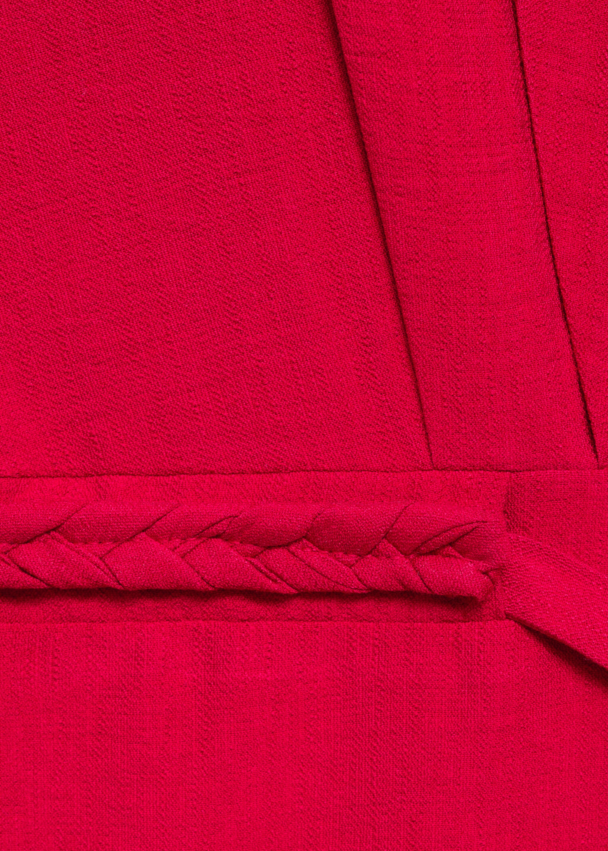 Cotton dress with dart detail - Details of the article 0, Red. Ref: 87050579-00.