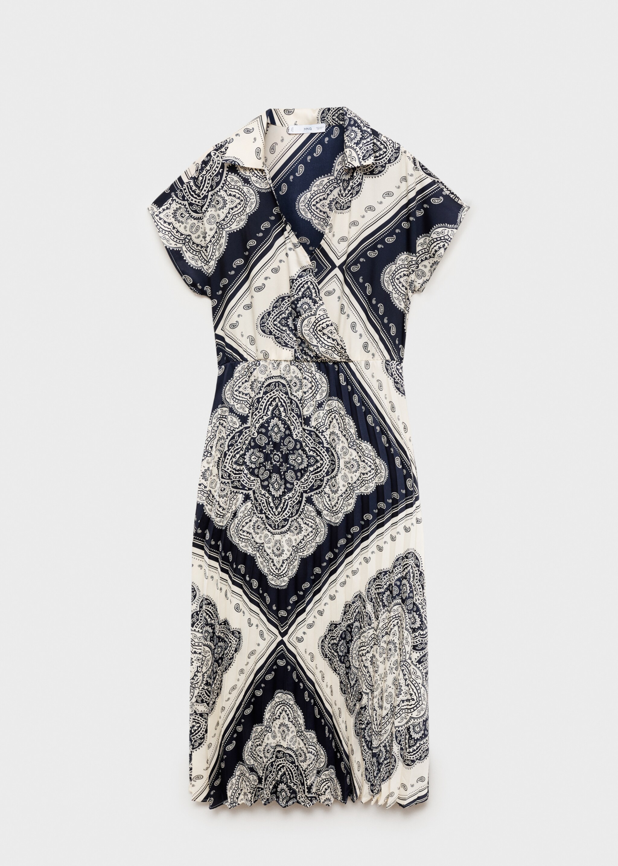 Paisley-print shirt dress - Article without model, Blue. Ref: 87050581-00.