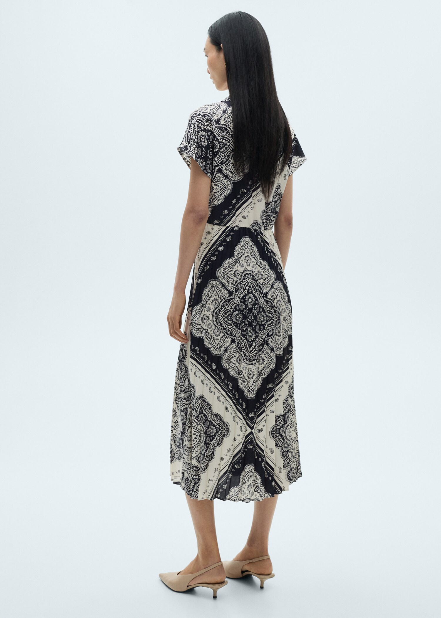 Paisley-print shirt dress - Reverse of the article