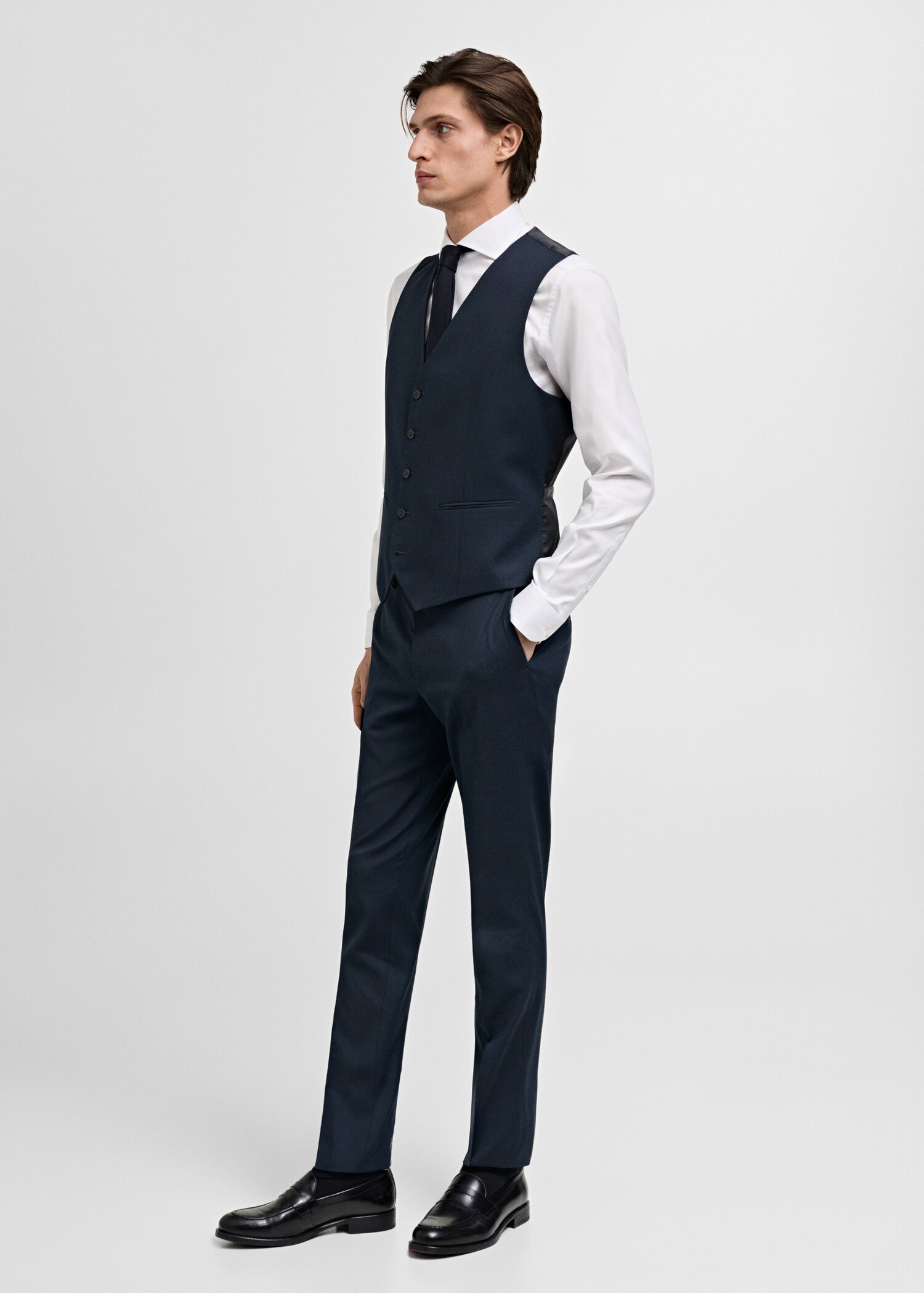 Slim-fit suit waistcoat - Details of the article 2