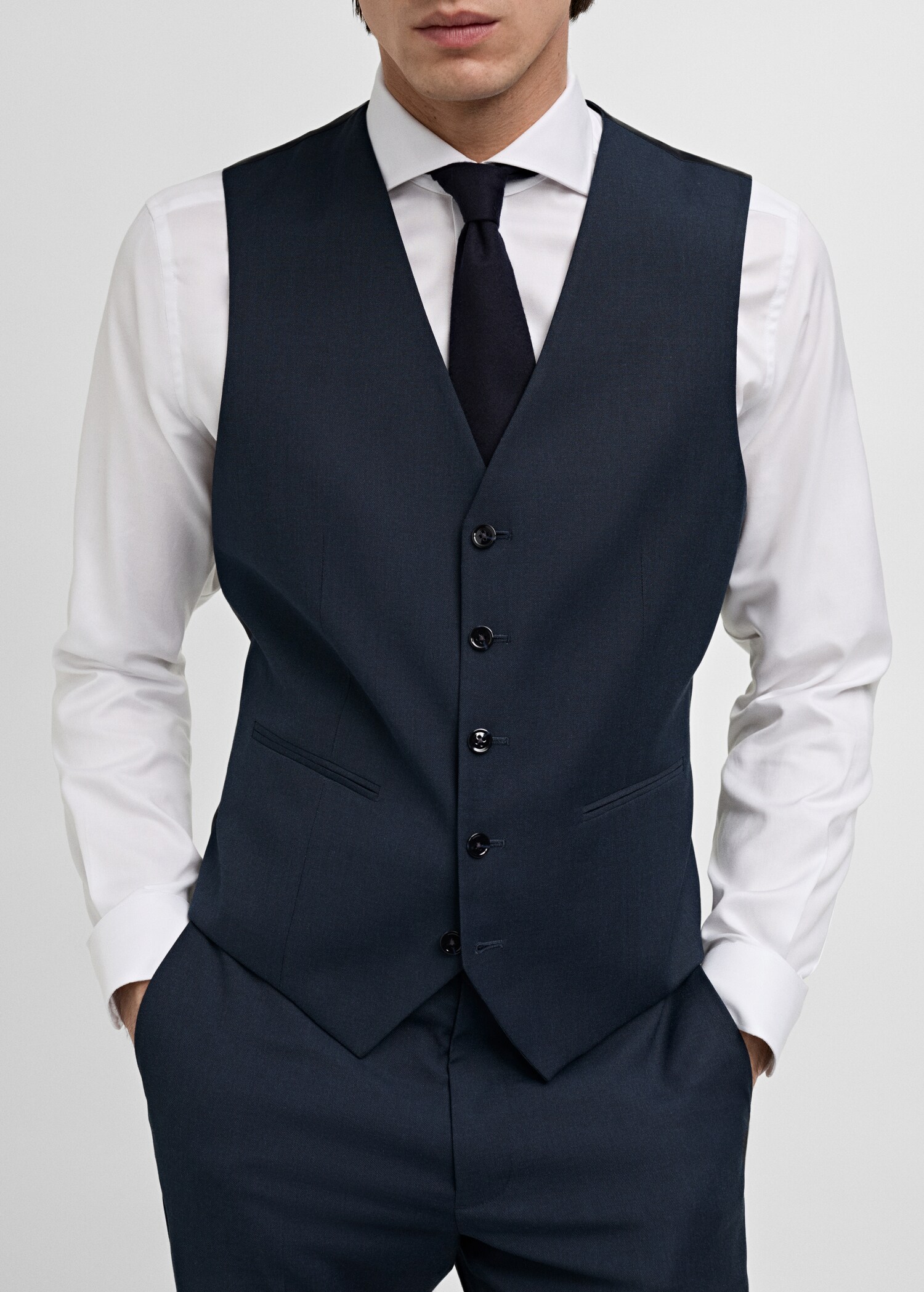 Slim-fit suit waistcoat - Details of the article 6