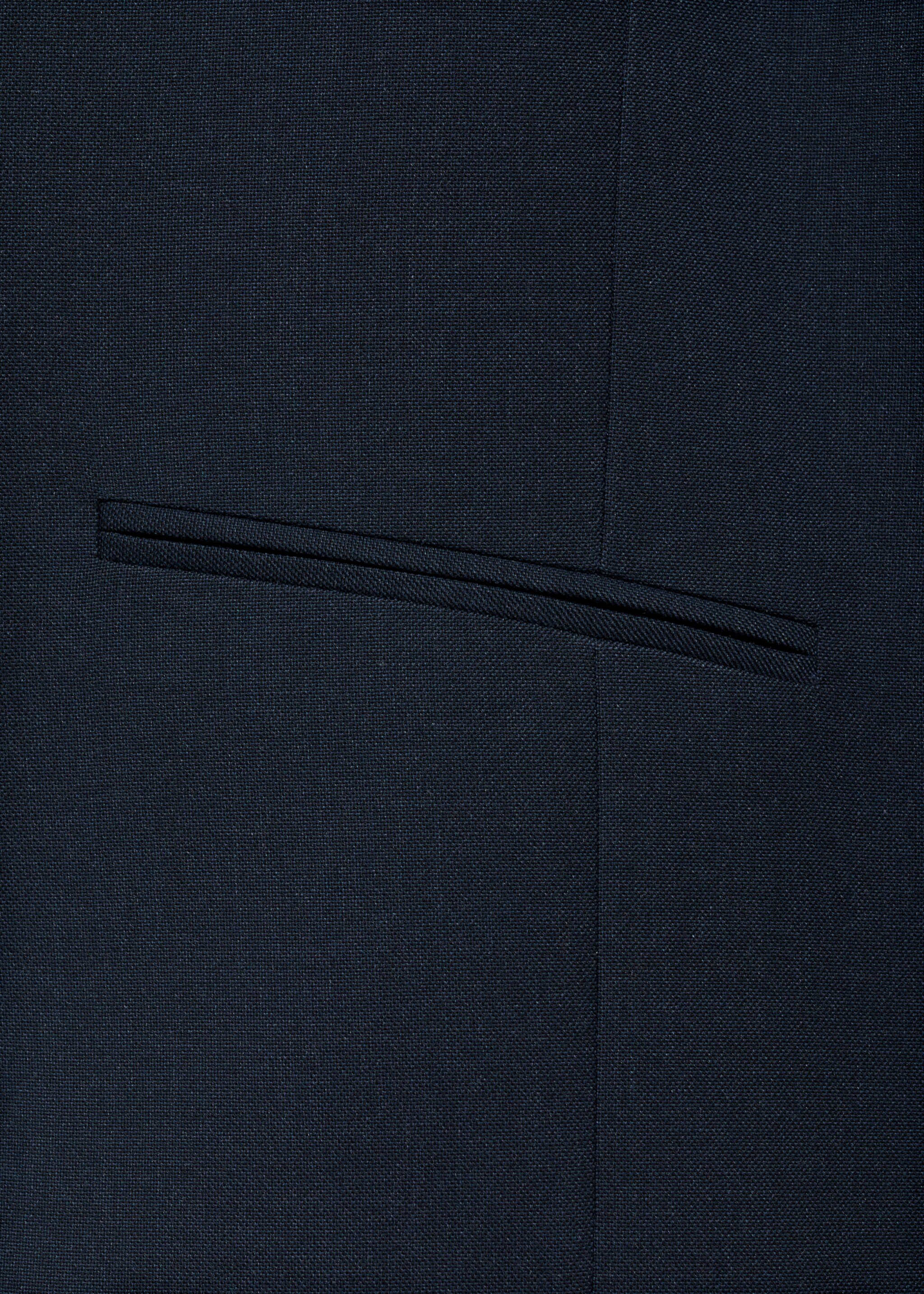 Slim-fit suit waistcoat - Details of the article 8, Dark Navy. Ref: 87050585-00.