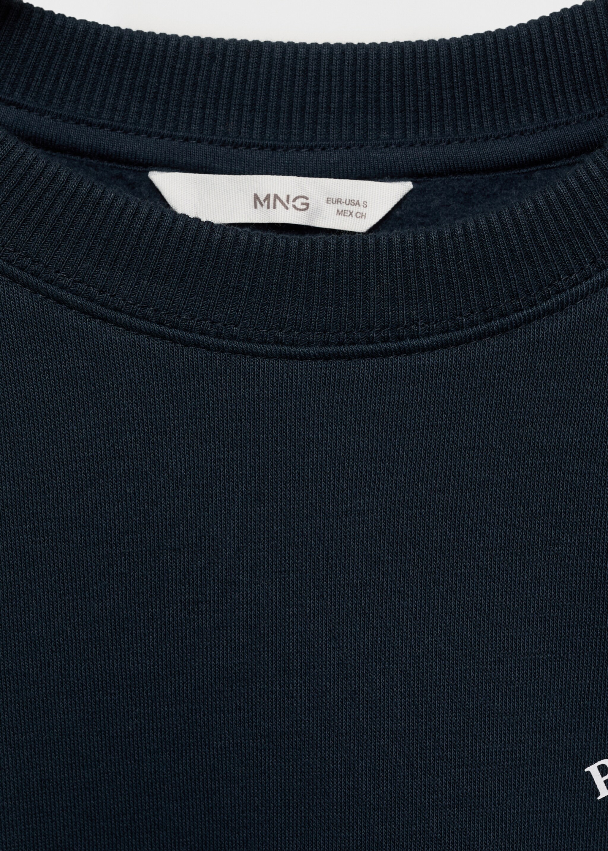 Sweat-shirt coton imprimé - Détail de l'article 0, Bleu marine foncé. Ref: 87050593-00.