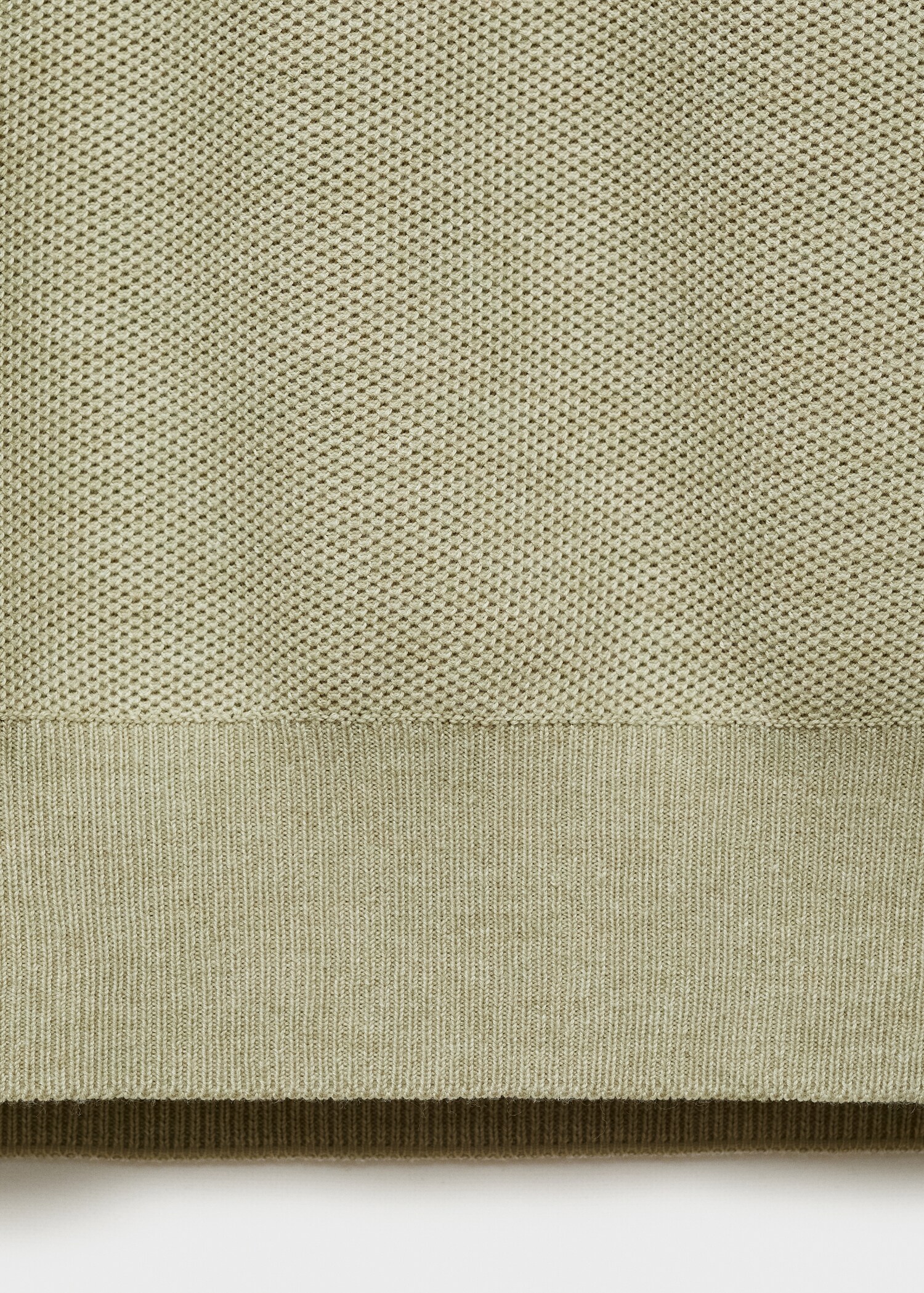 Microstructured cotton knitted sweater - Details of the article 0