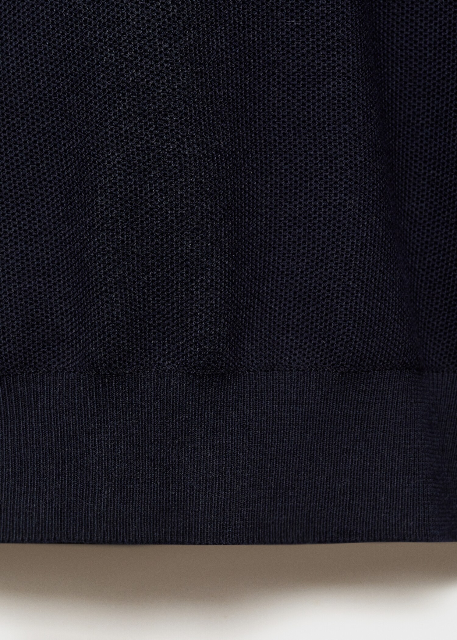 Microstructured cotton knitted sweater - Details of the article 0