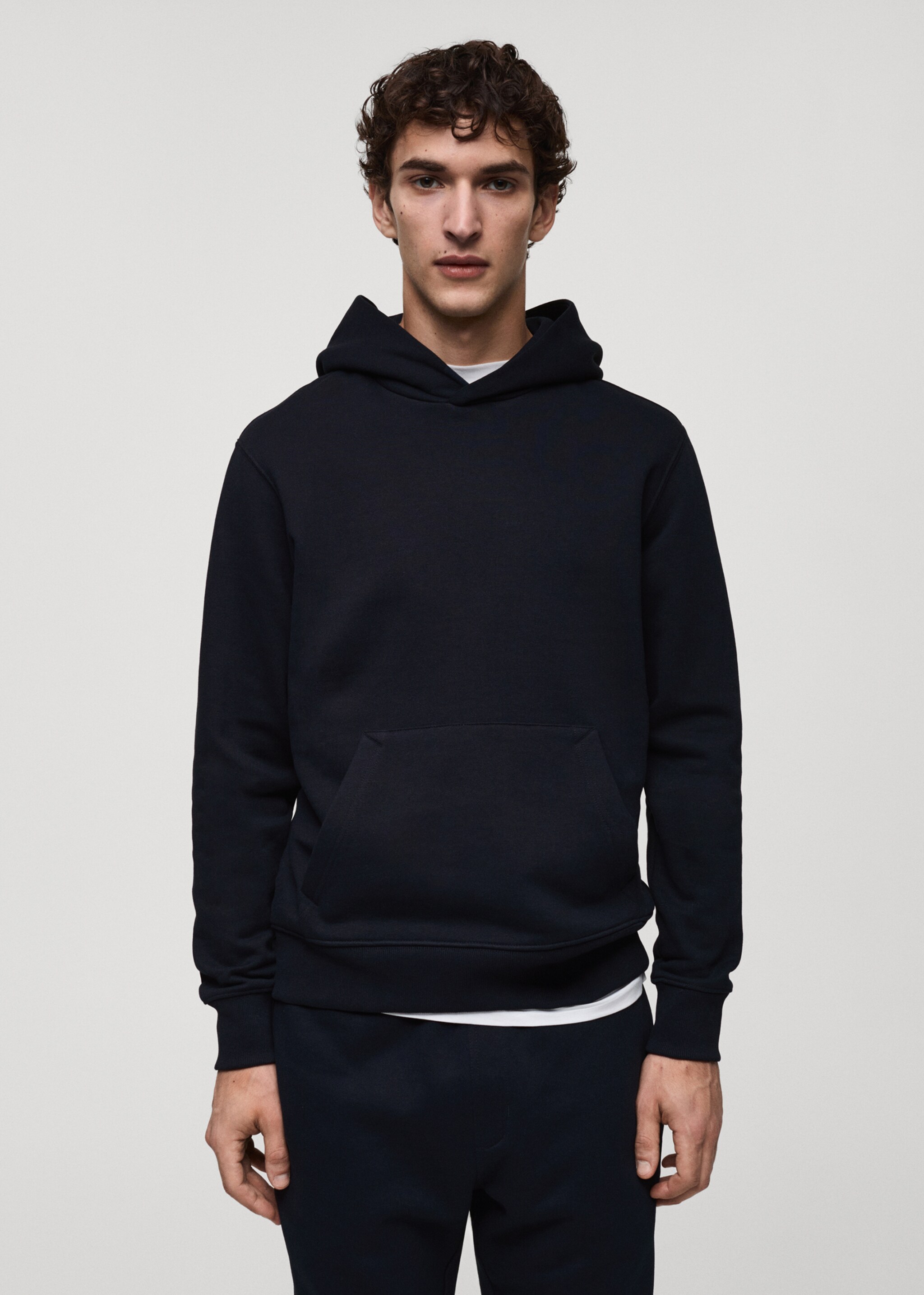 Hoodie cotton sweatshirt - Medium plane, Dark Navy. Ref: 87050600-00.