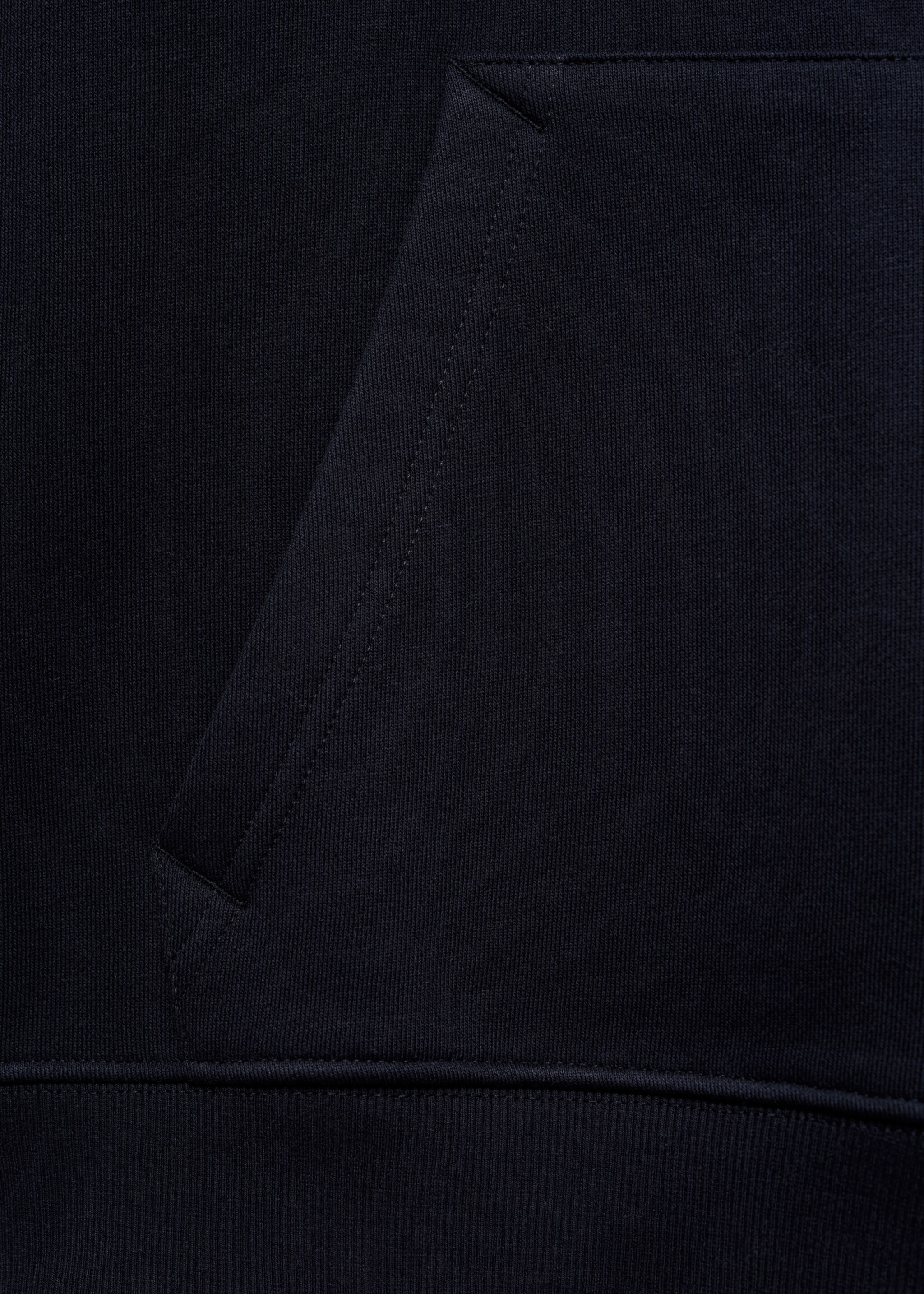 Hoodie cotton sweatshirt - Details of the article 8, Dark Navy. Ref: 87050600-00.