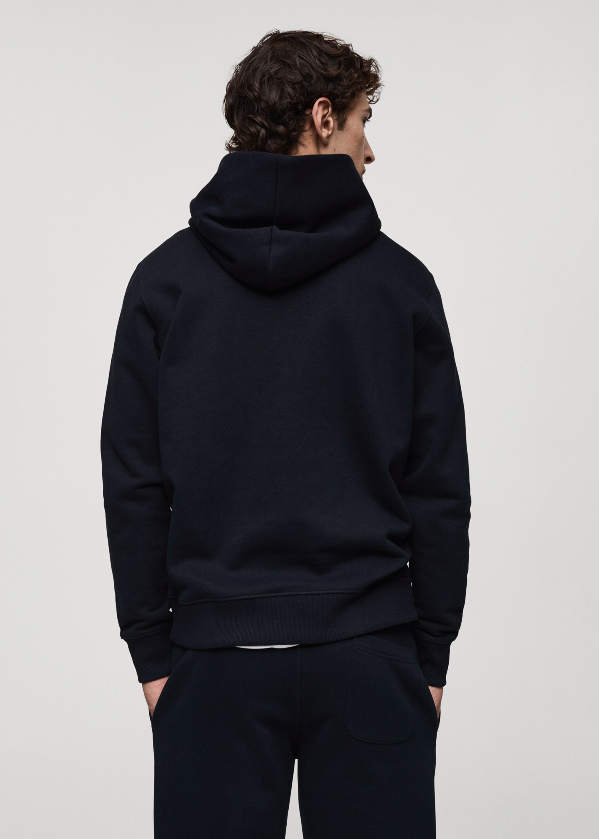Hoodie cotton sweatshirt - Reverse of the article, Dark Navy. Ref: 87050600-00.