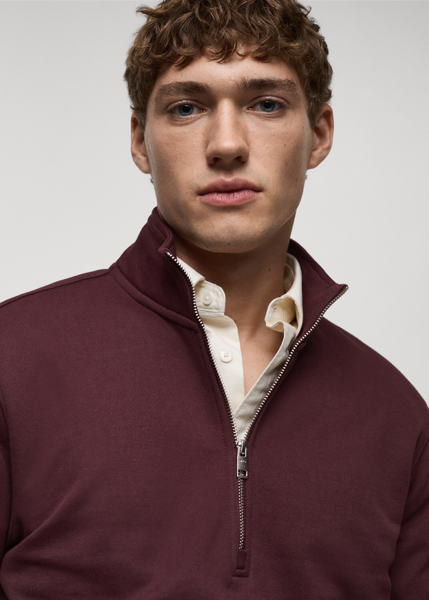 Regular-Fit-Sweatshirt mit Zip-Kragen - Detail des Artikels 1