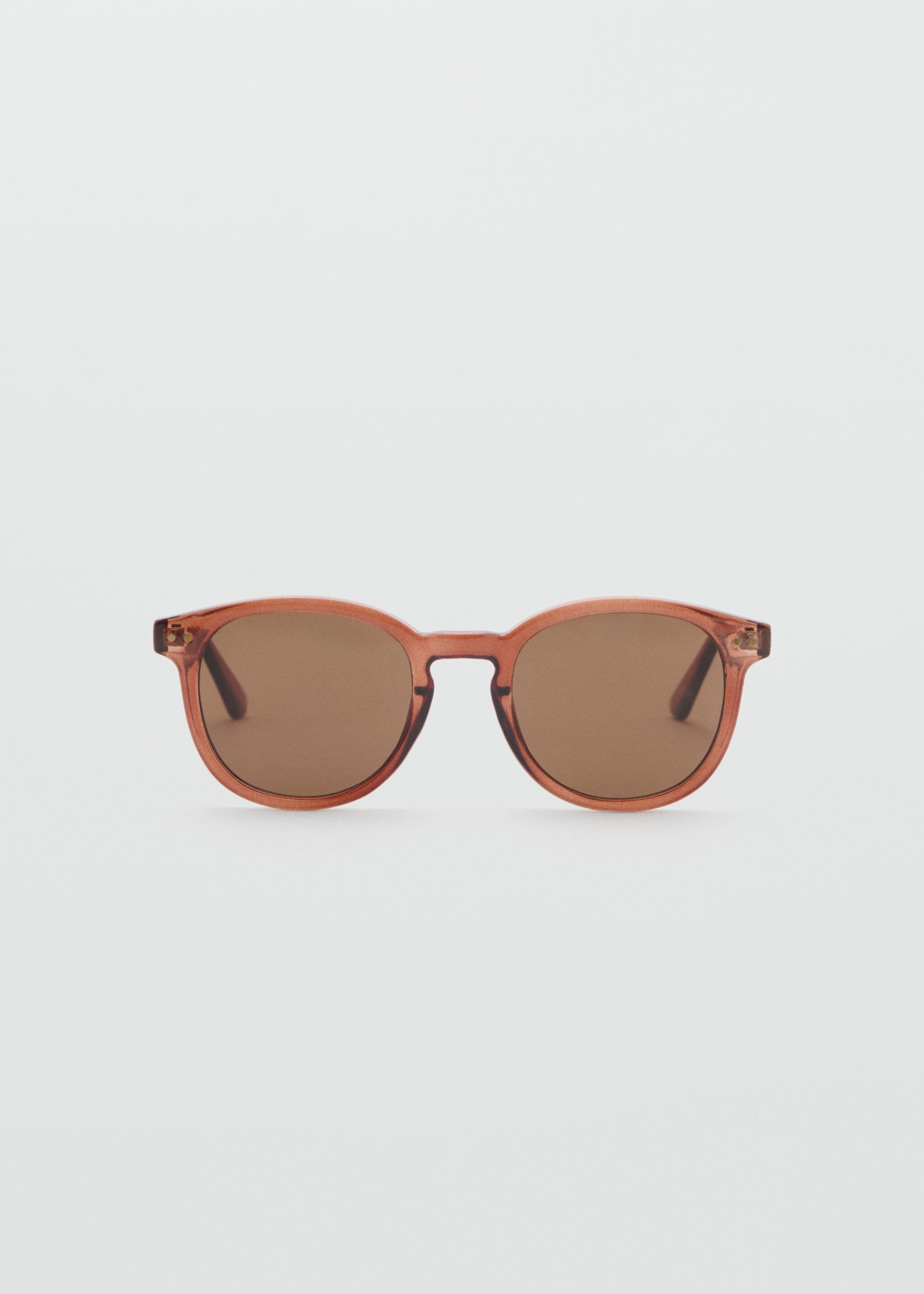 Round-framed sunglasses - Article without model, Brown. Ref: 87050606-00.
