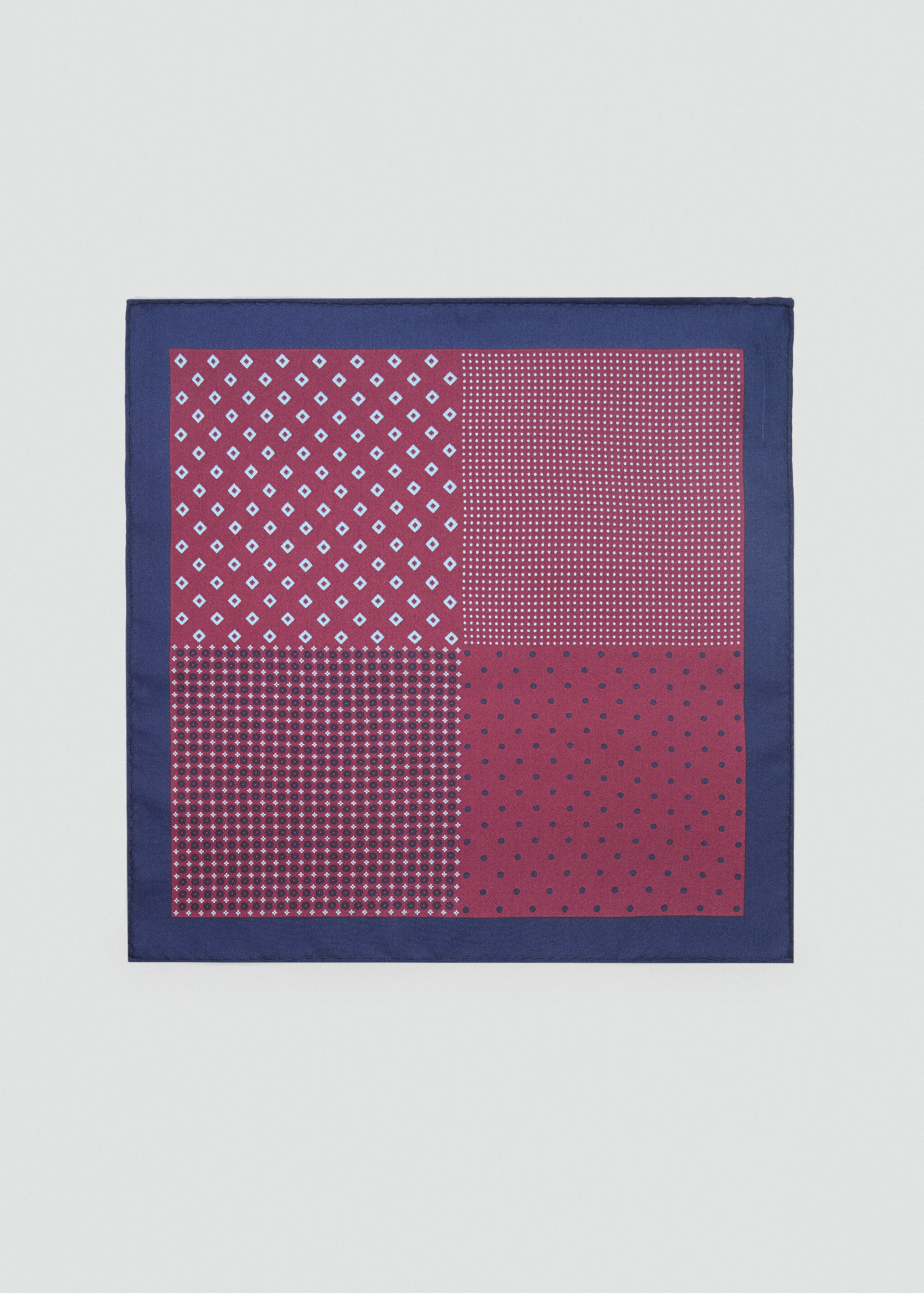 Pañuelo de bolsillo 100% seda - Artículo sin modelo, Burdeos. Ref: 87050608-00.