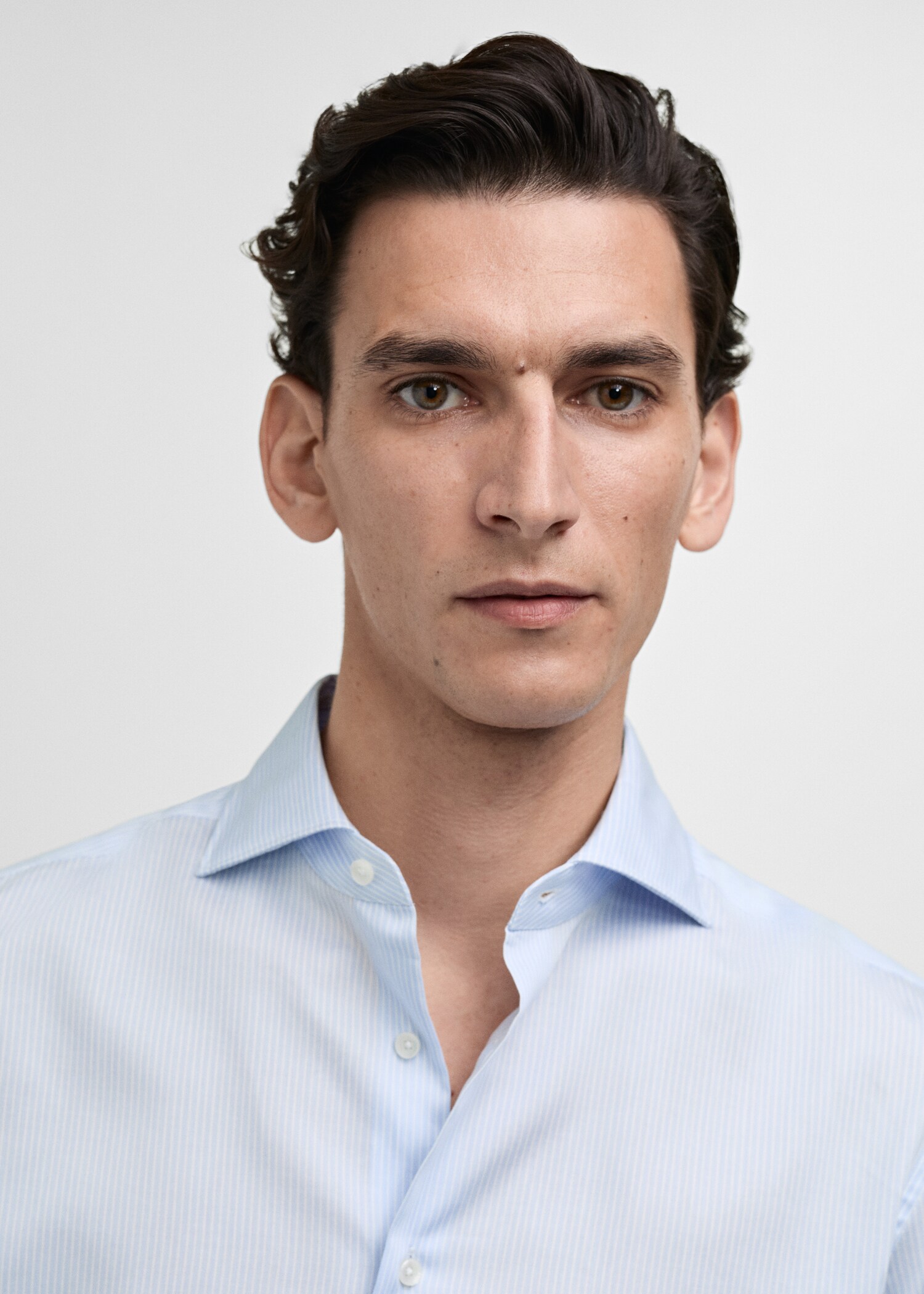 Slim fit thousand striped suit shirt - Details of the article 1