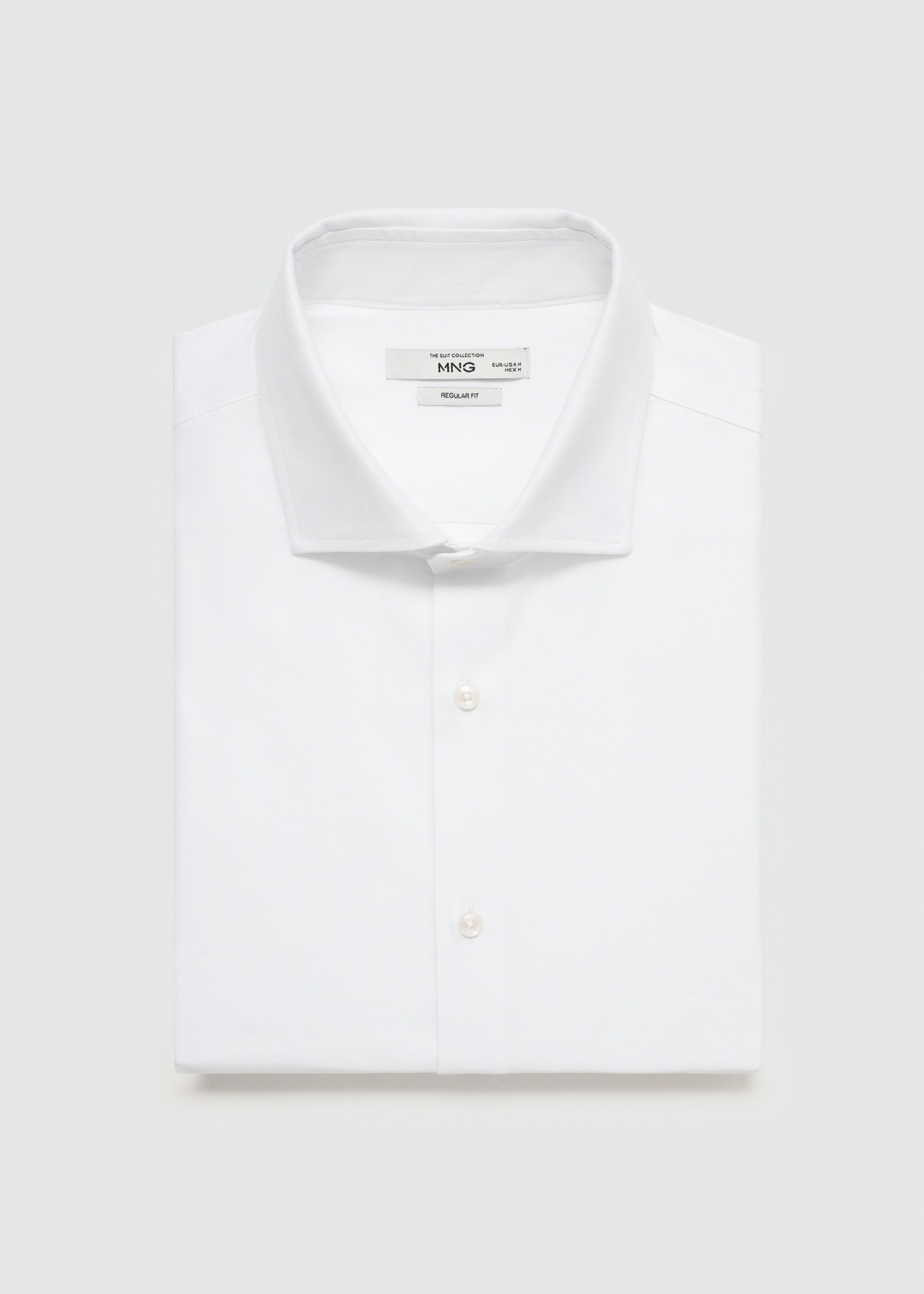 Chemise costume 100 % coton - Détail de l'article 8, Blanc. Ref: 87050611-00.