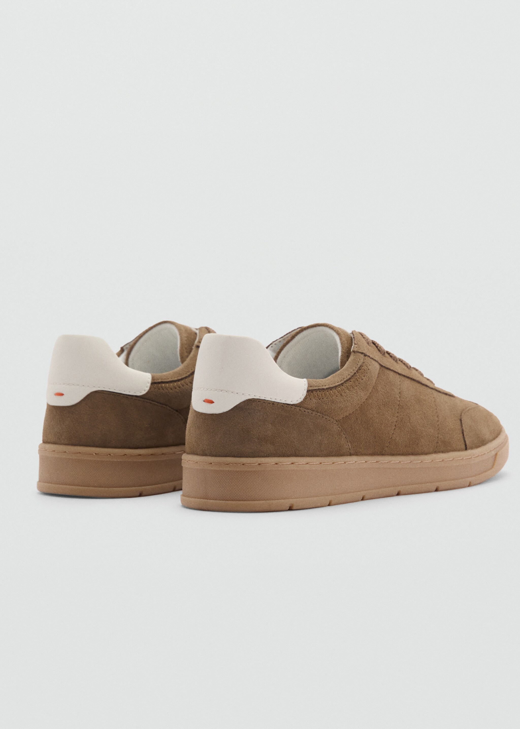 Suede mixed sneakers - Details of the article 1, Medium Brown. Ref: 87050612-00.