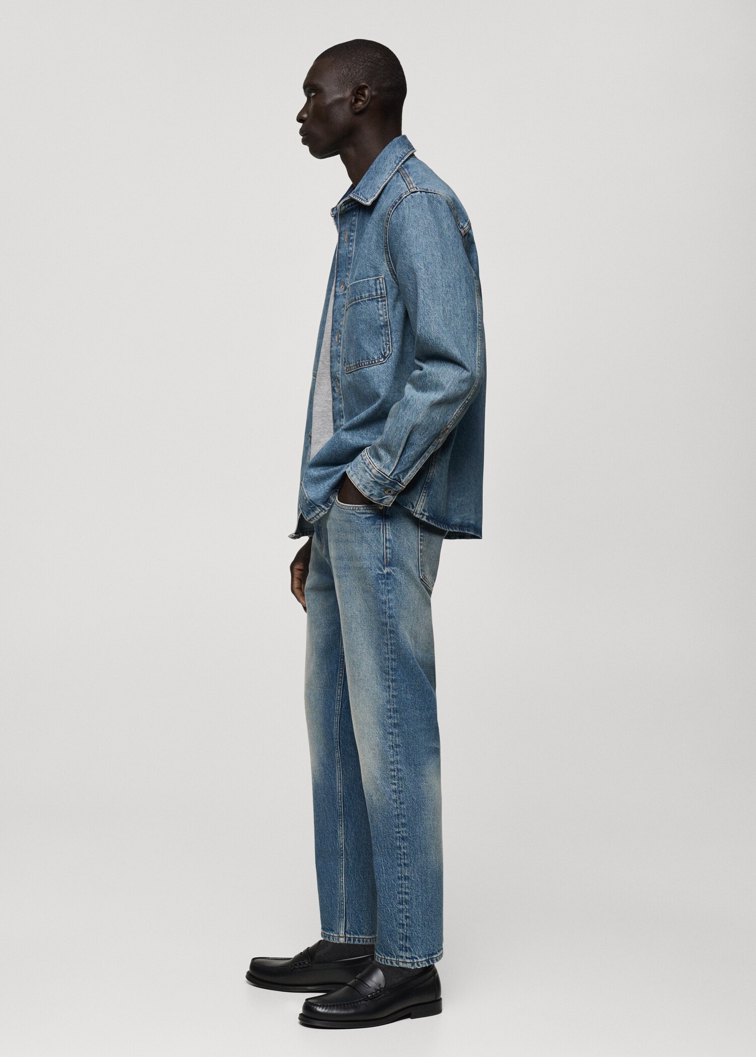 Pocket denim overshirt - Details of the article 2