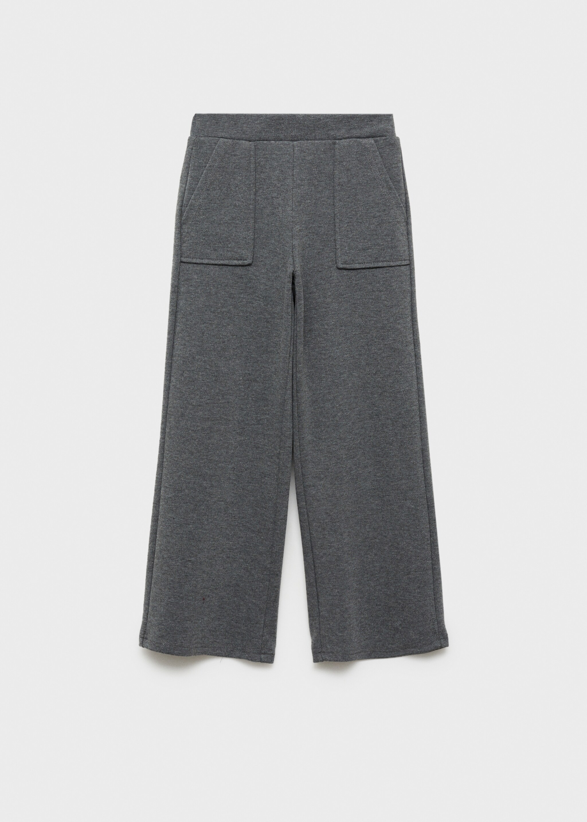 Straight knitted trousers - Article without model, Charcoal. Ref: 87050621-00.
