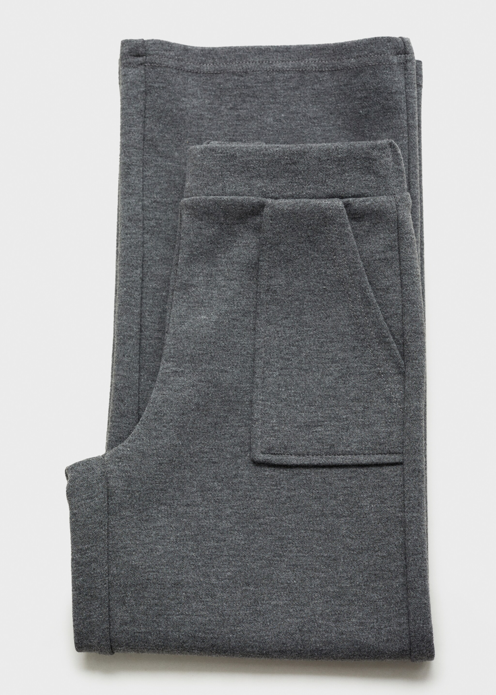 Straight knitted trousers - Details of the article 0, Charcoal. Ref: 87050621-00.