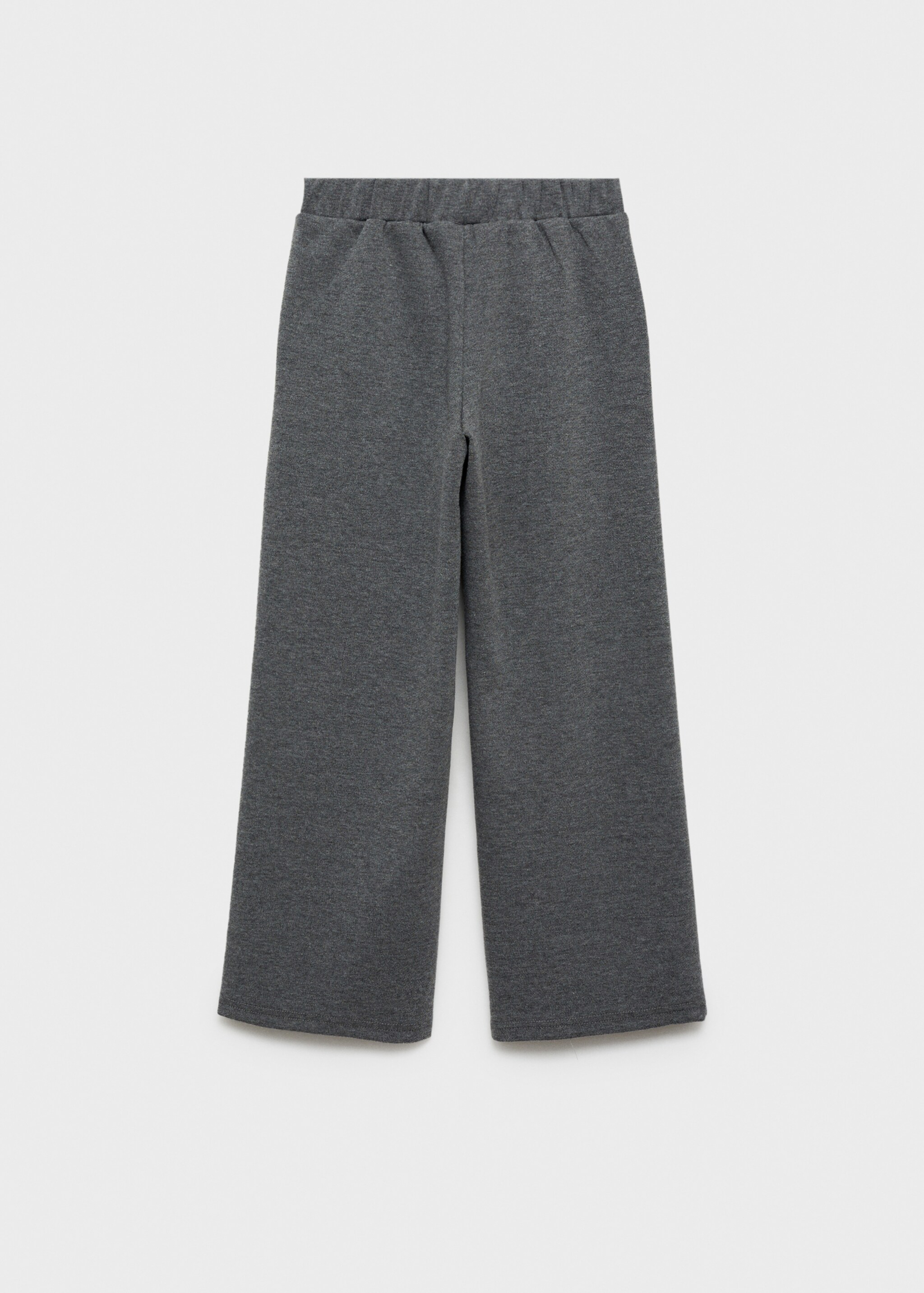 Straight knitted trousers - Reverse of the article, Charcoal. Ref: 87050621-00.