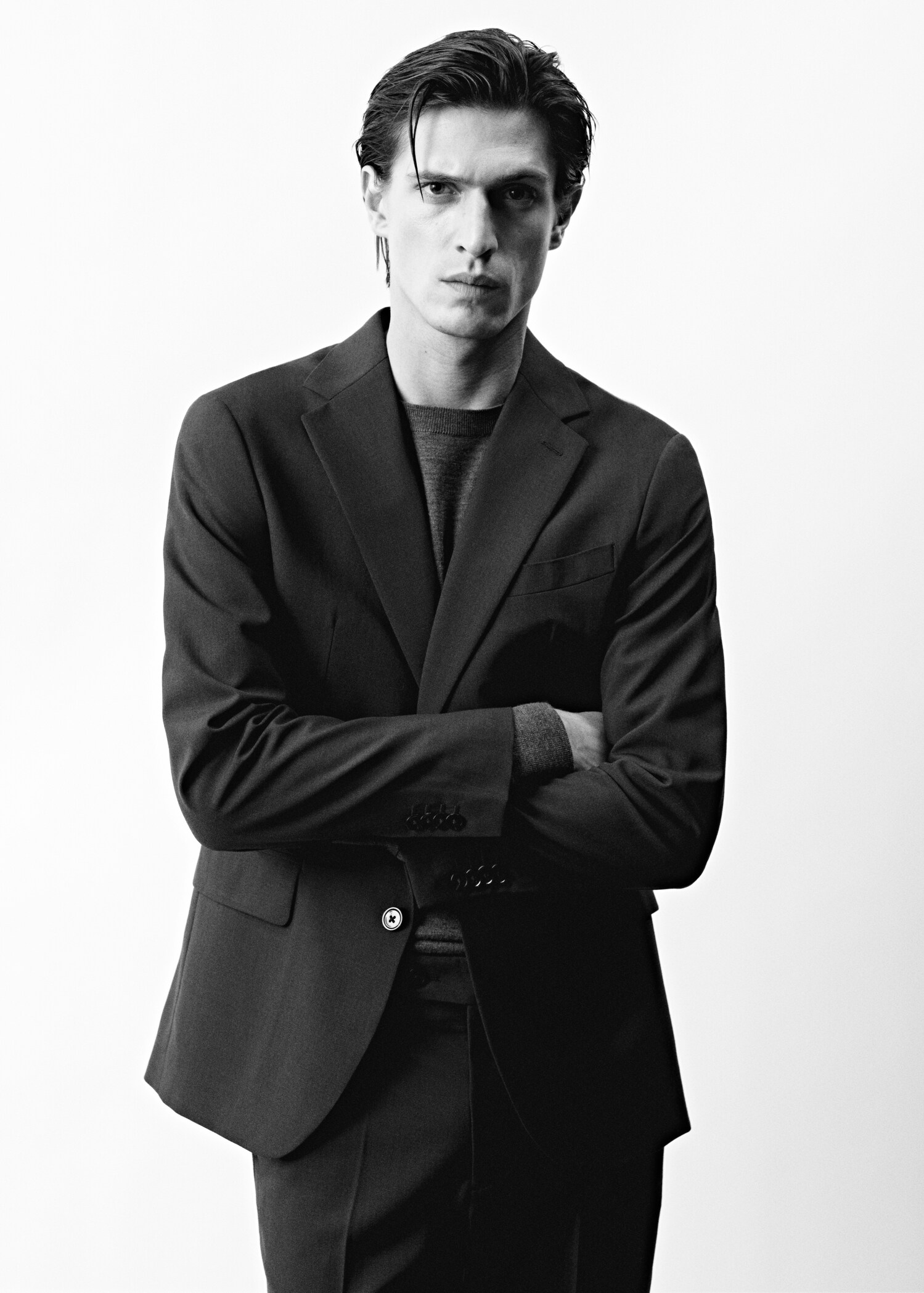 Oblekové sako super slim fit ze strečové látky - Detail zboží 5