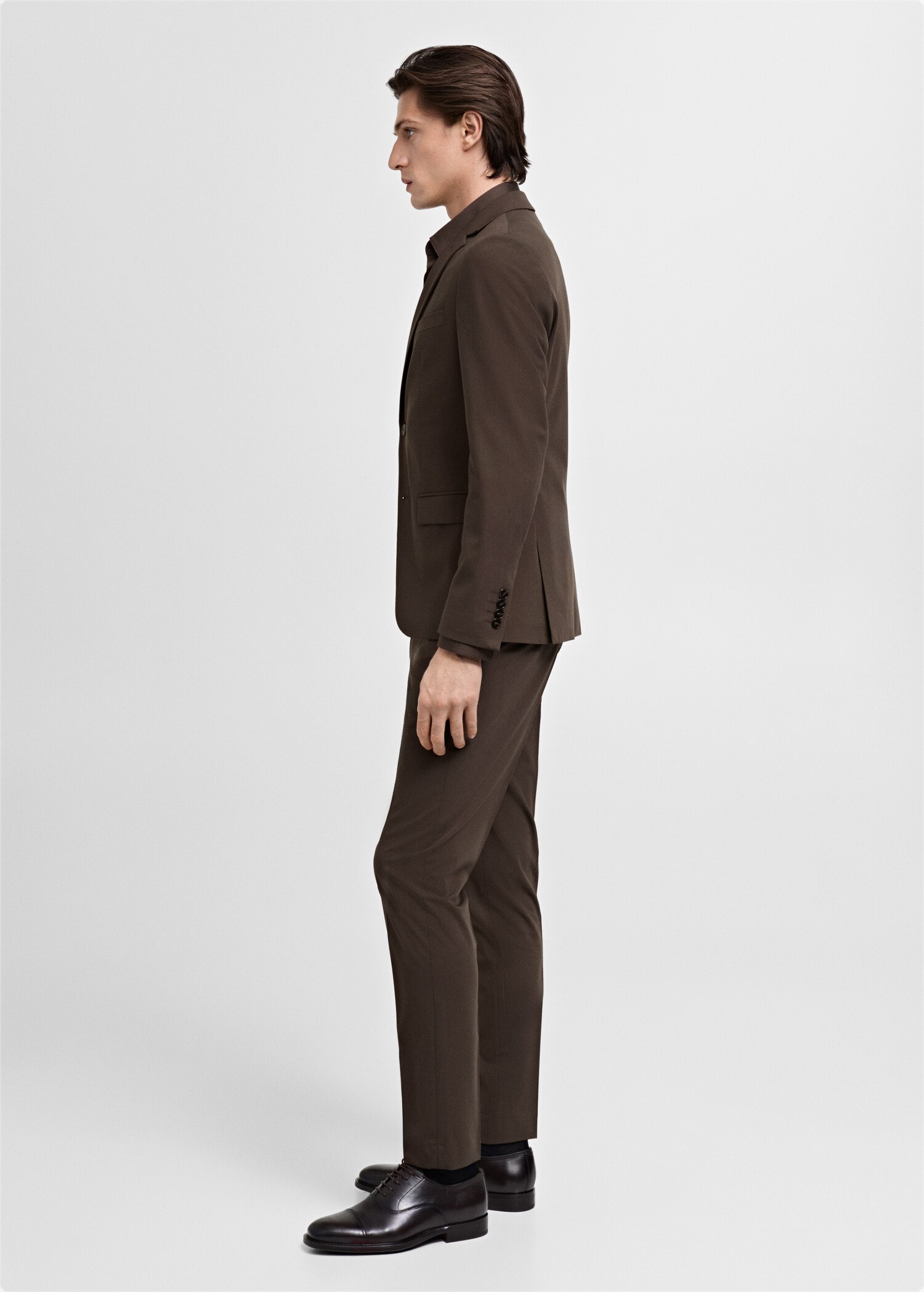Stretch fabric super slim-fit suit trousers - Details of the article 6